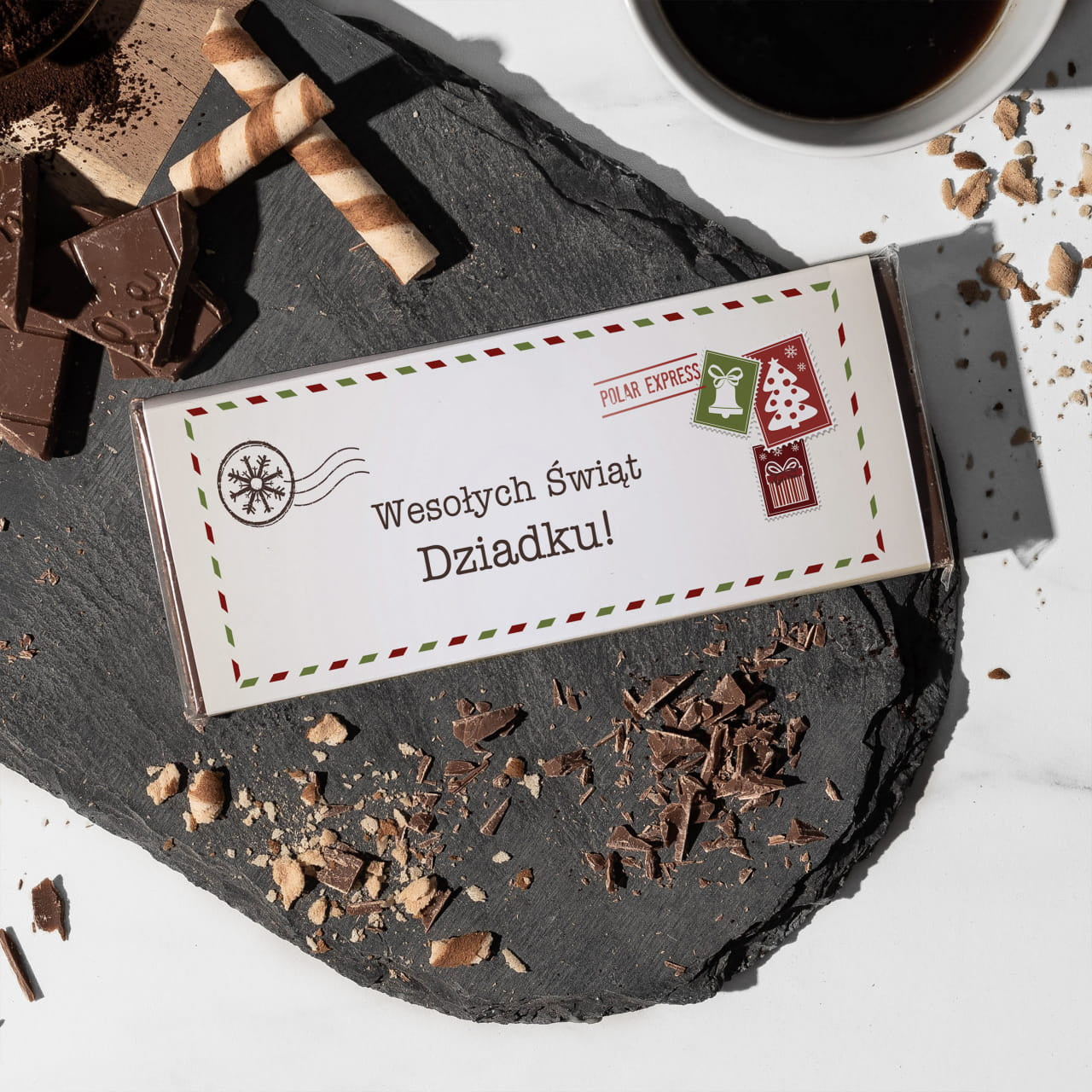Personalizowana czekolada dla dziadka - upominek świąteczny