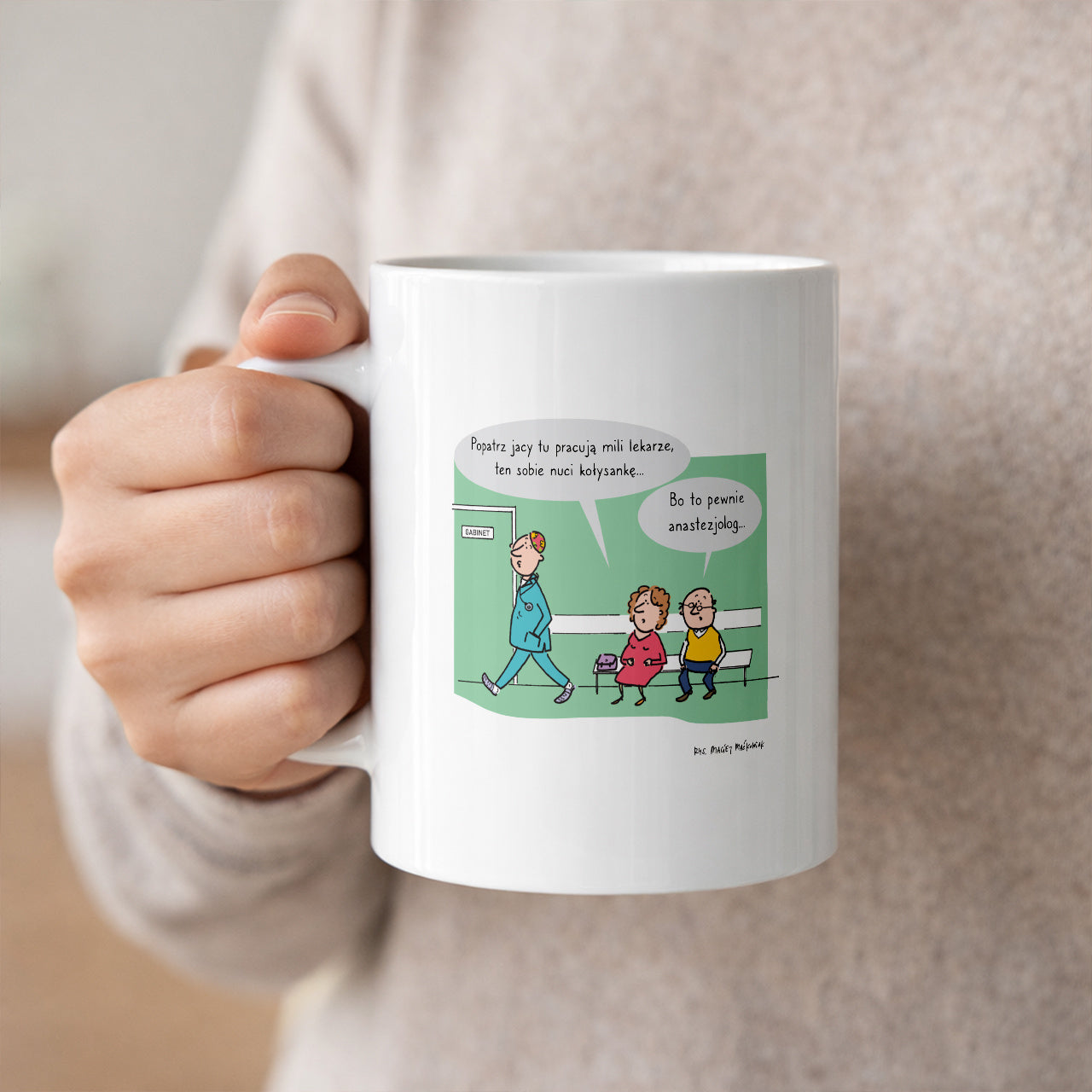 Śmieszny kubek personalizowany - kubek anestezjologa 