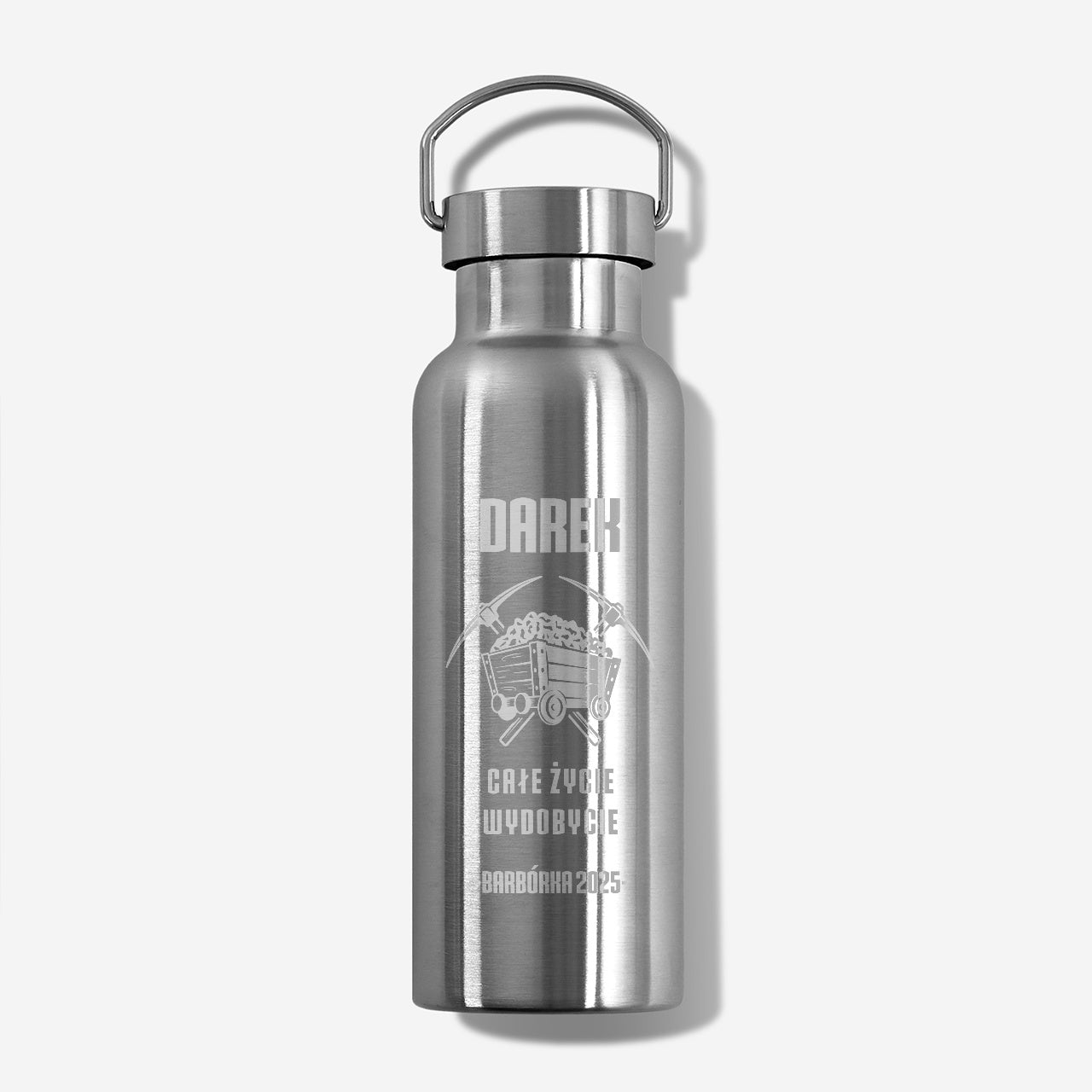 Personalizowany termos dla górnika na Barbórkę