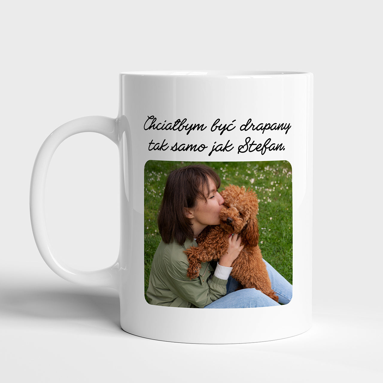 Walentynkowy kubek dla psiary prezent na walentynki dla niej kubek ze zdjęciem prezent dla psiary