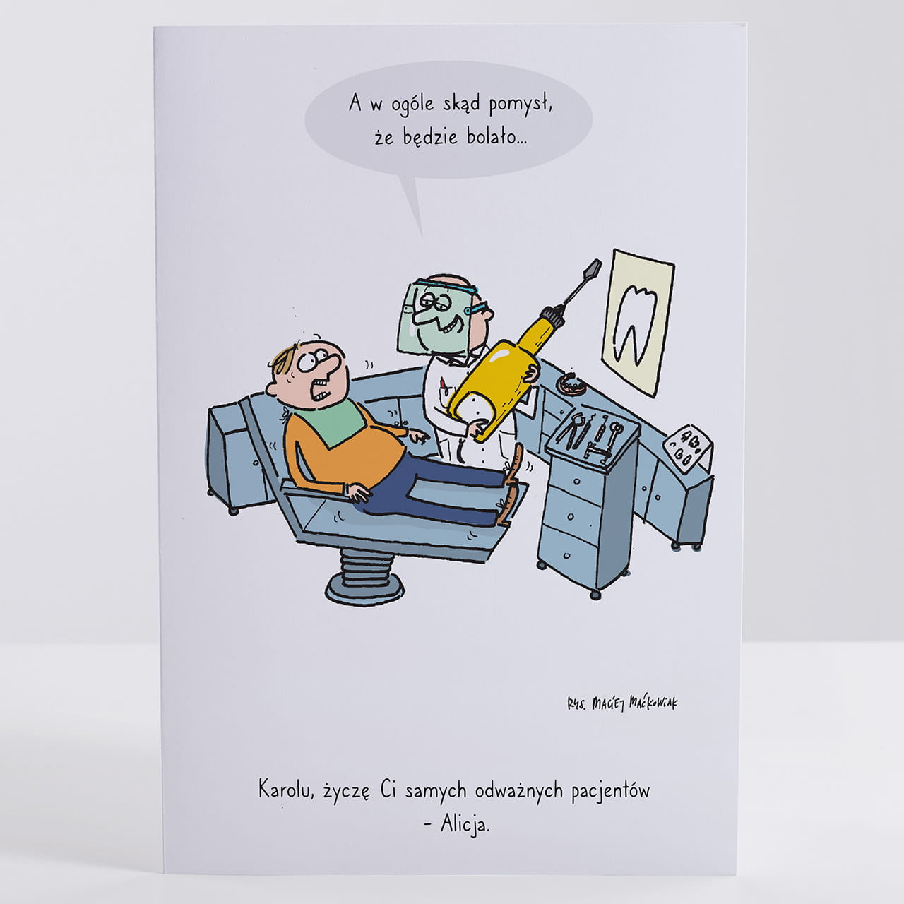 Kartka z życzeniami dla dentysty