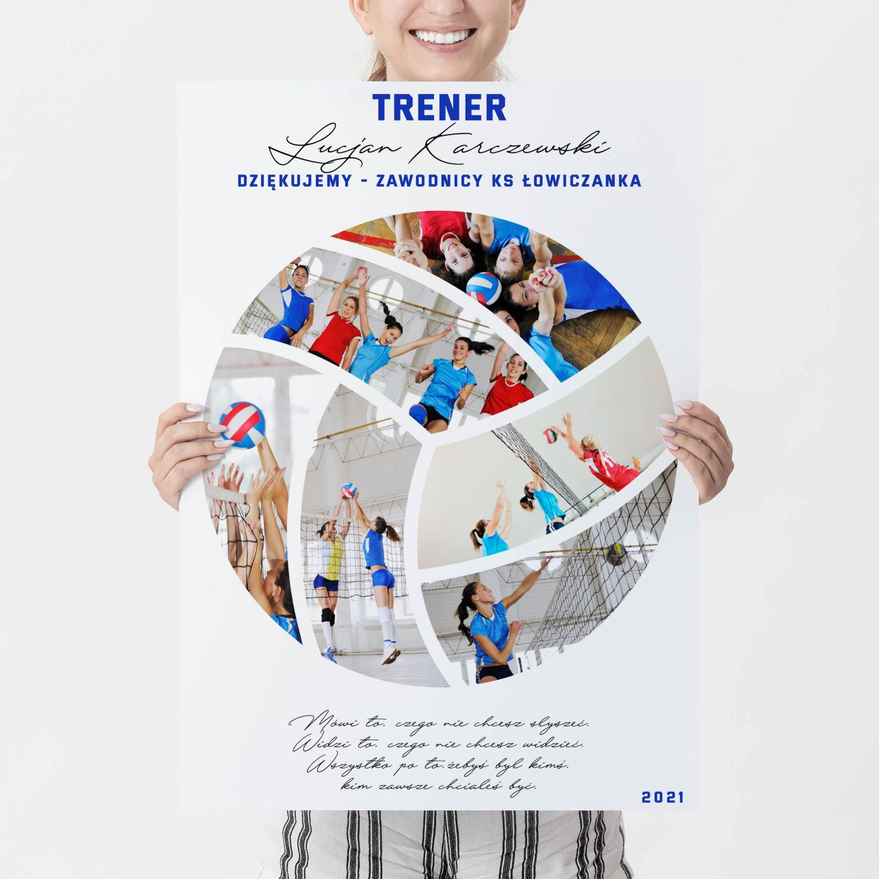 Personalizowany plakat - prezent dla trenera siatkówki