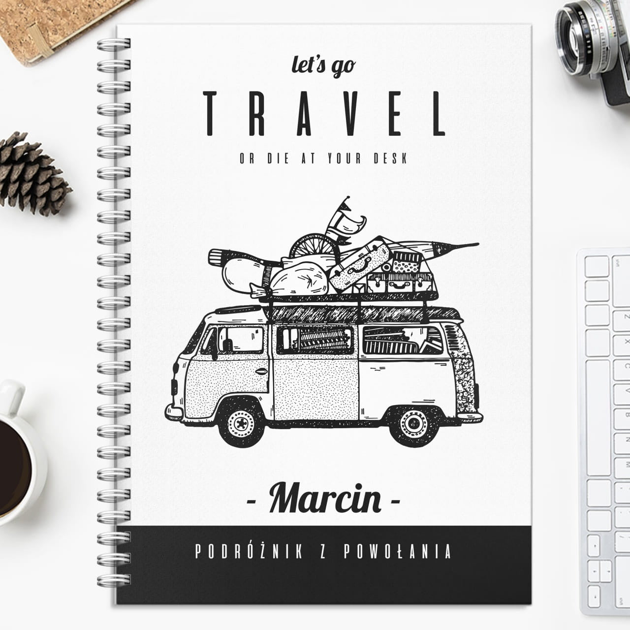 Personalizowany notes podróżnika notes podróżnika notes z imieniem prezent dla podróżnika