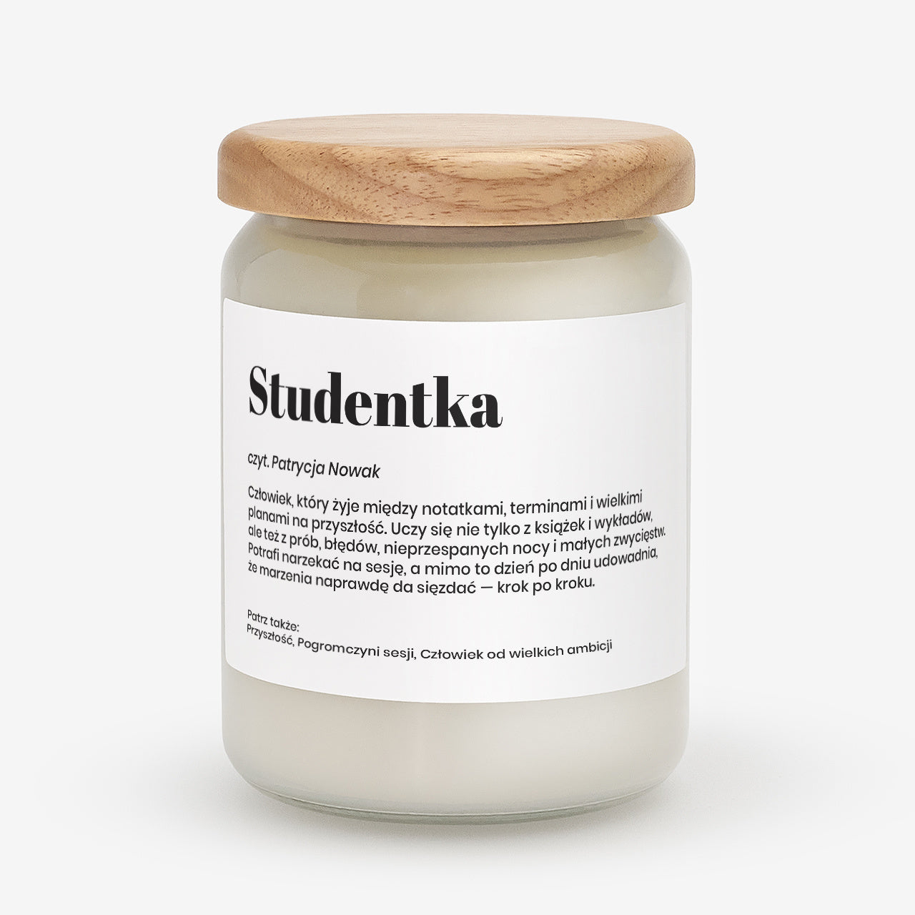 Personalizowana świeca zapachowa - prezent dla studentki
