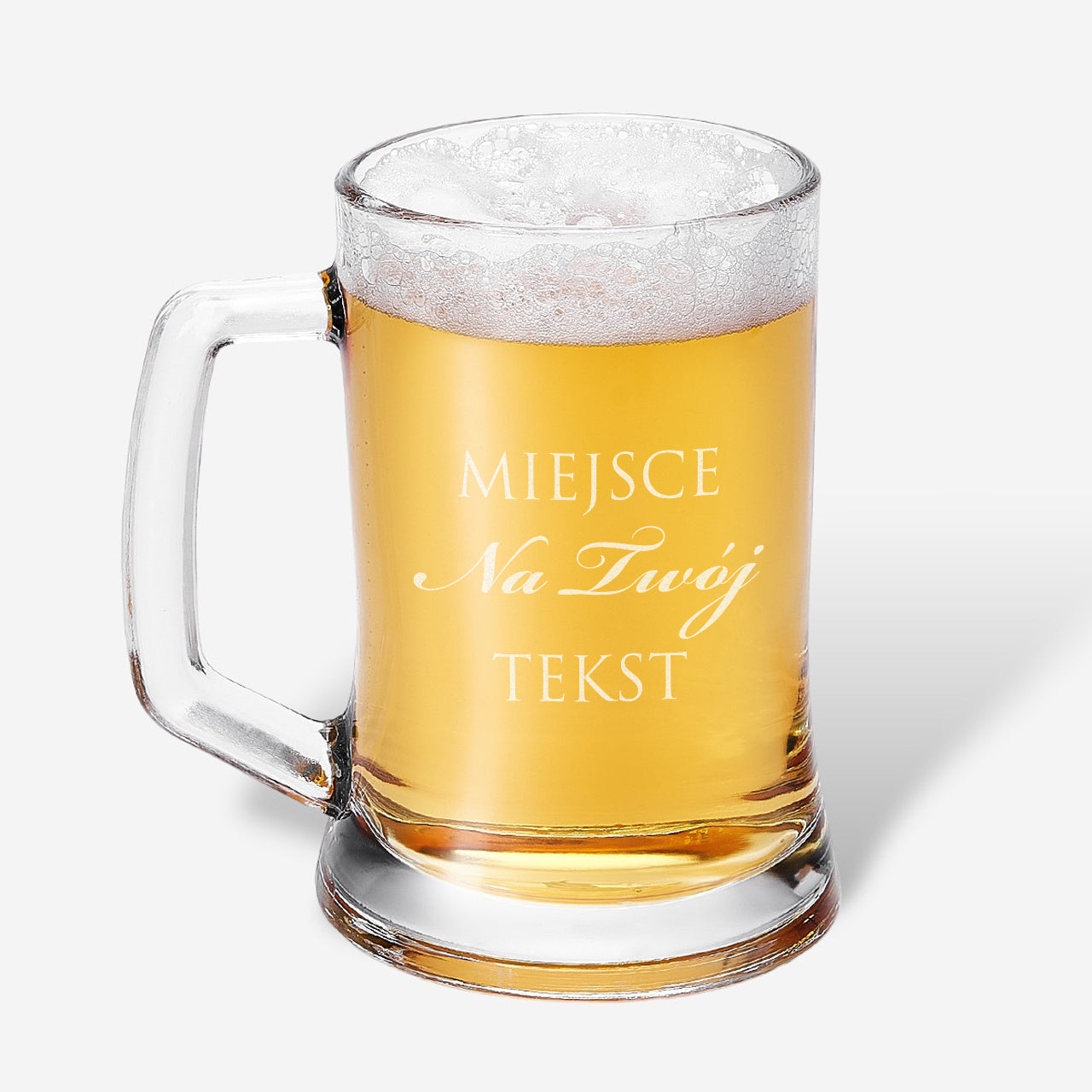 Grawerowany kufel do piwa - Twój Tekst