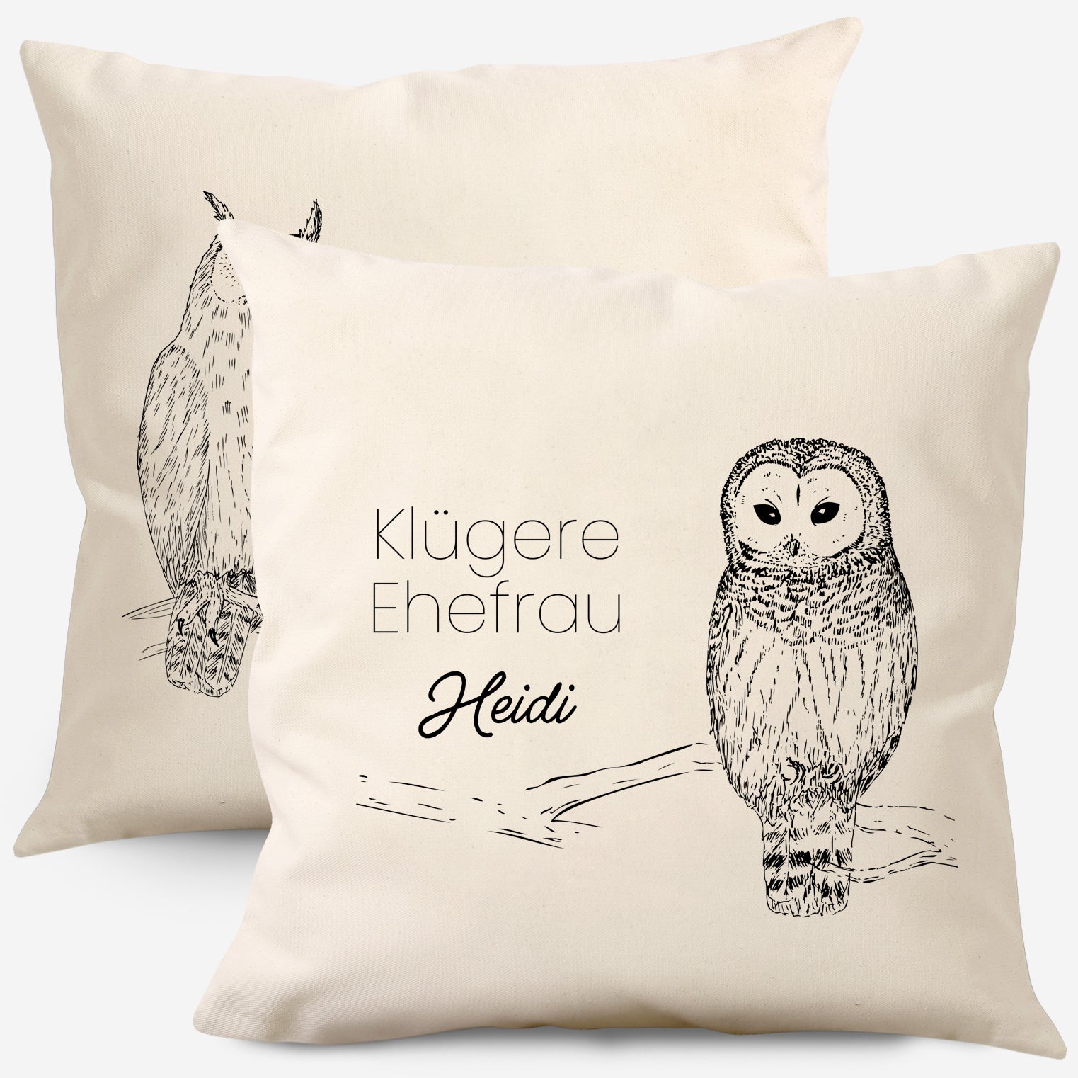 Set personalisierter Baumwollkissen SCHLAUMEIER Geschenk zum Jahrestag