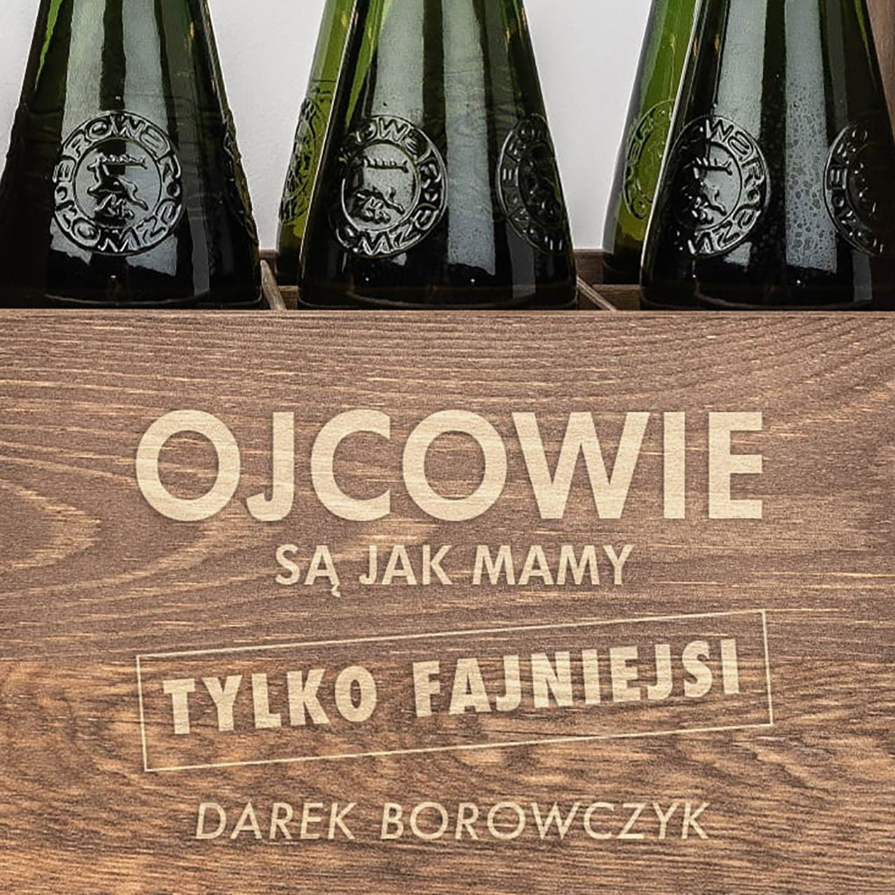 Grawerowane nosidło dla taty skrzynka na piwo prezent na Dzień Taty prezent dla taty