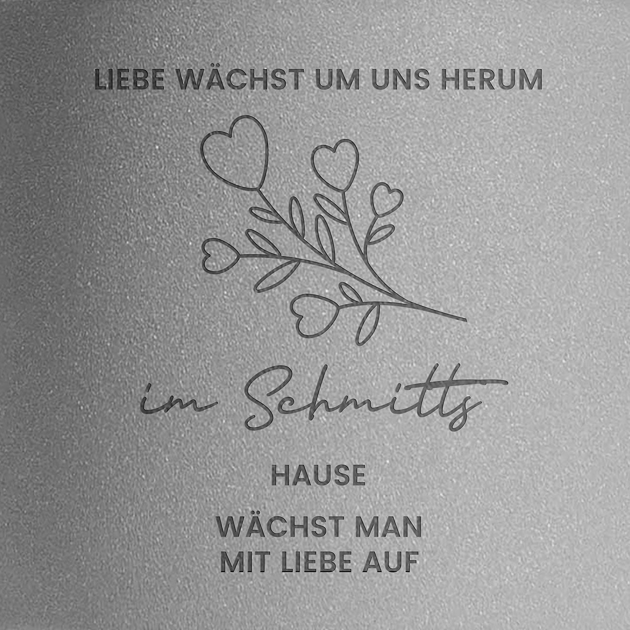 Gravierter Blumentopf - Geschenk zum Einzug