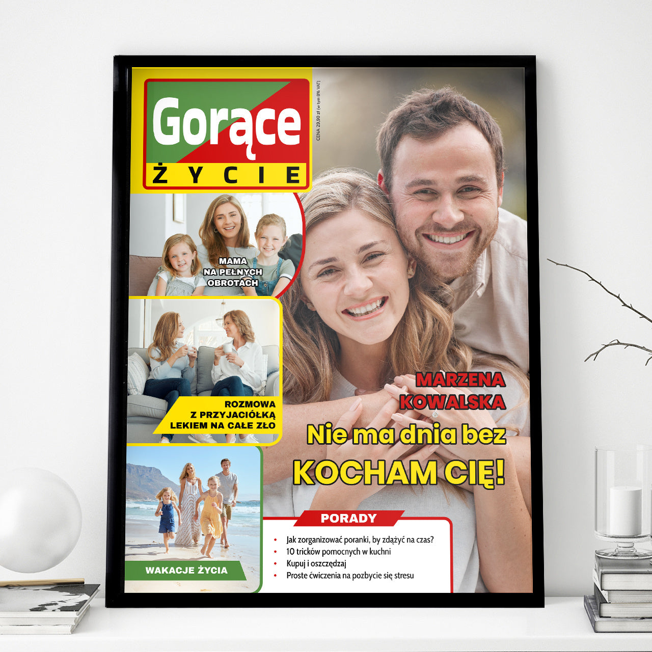 Plakat ze zdjęciem dla niej - gorące życie