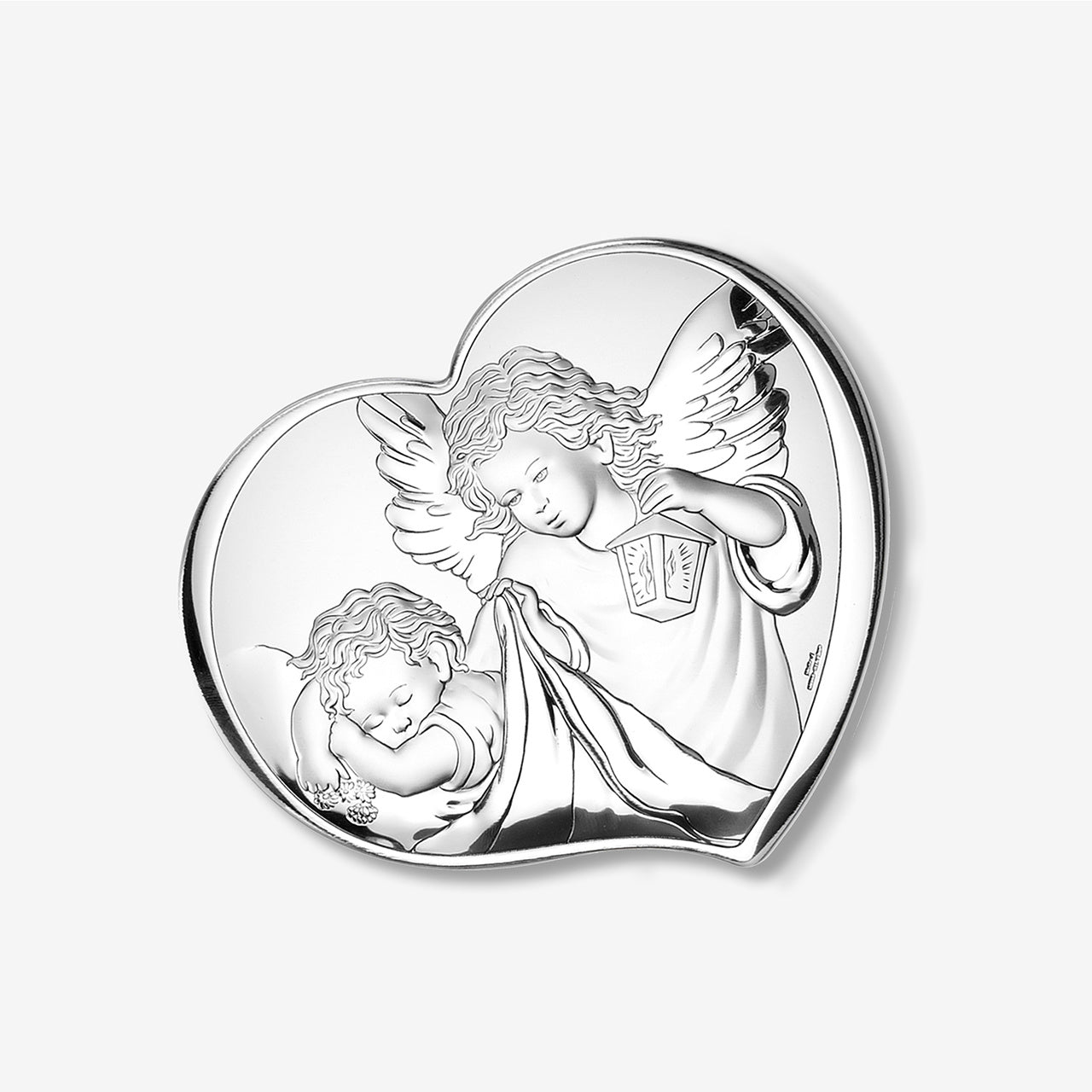 Obrazek z Aniołem Stróżem - pamiątka chrztu świętego elegancka pamiątka religijna dla dziecka  