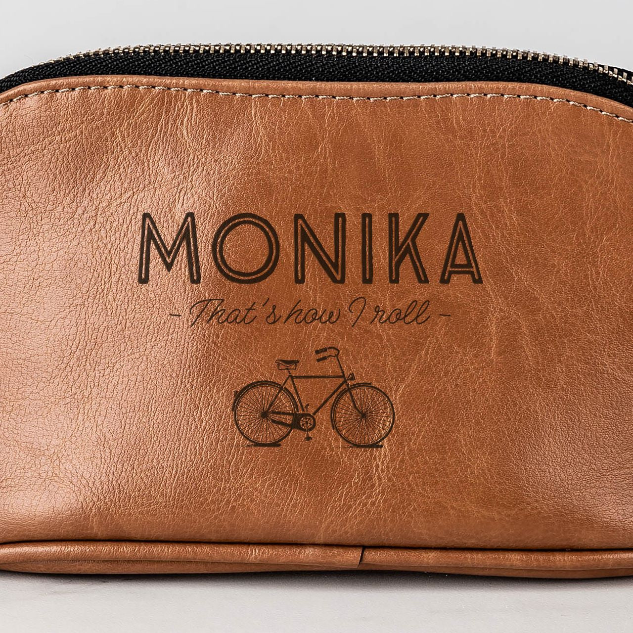 Damska kosmetyczka skórzana - prezent dla rowerzystki kosmetyczka damska skórzana kosmetyczka