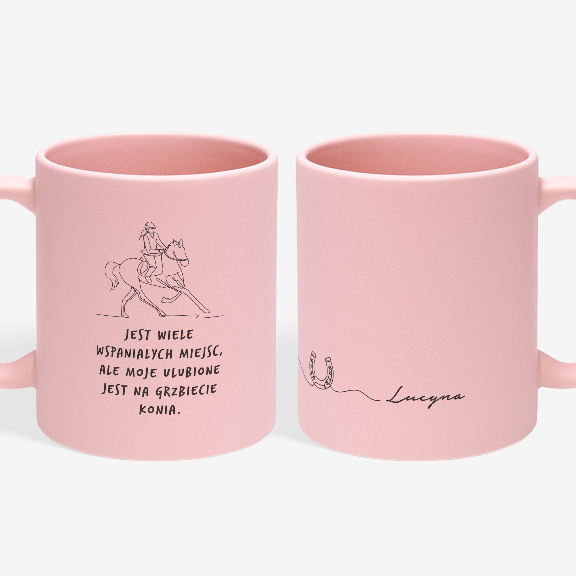 Kubek z koniem dla amazonki kubek dla koniary kubek personalizowany z koniem prezent dla miłośniczki koni