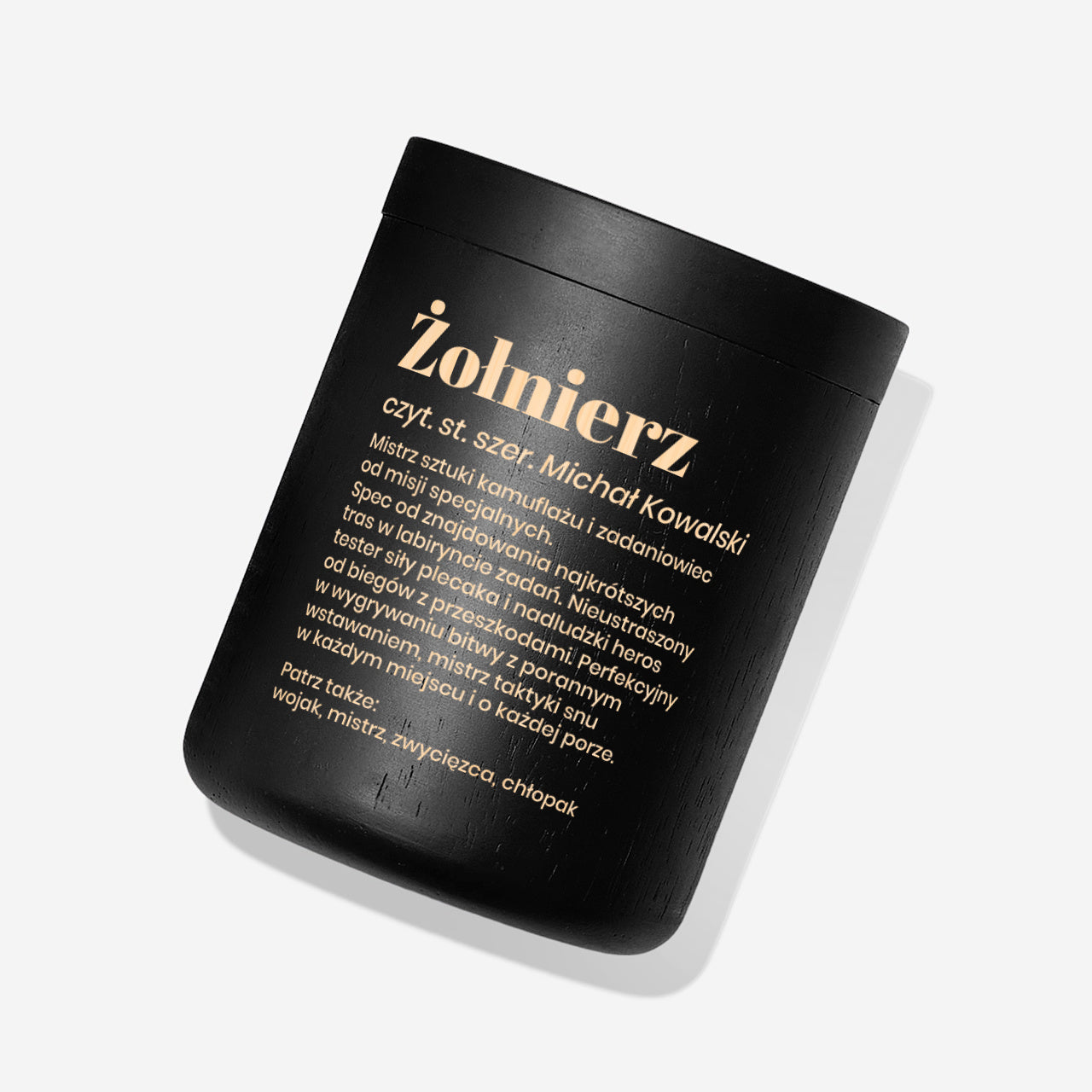 Świeca grawerowana dla żołnierza - personalizowany prezent dla żołnierza