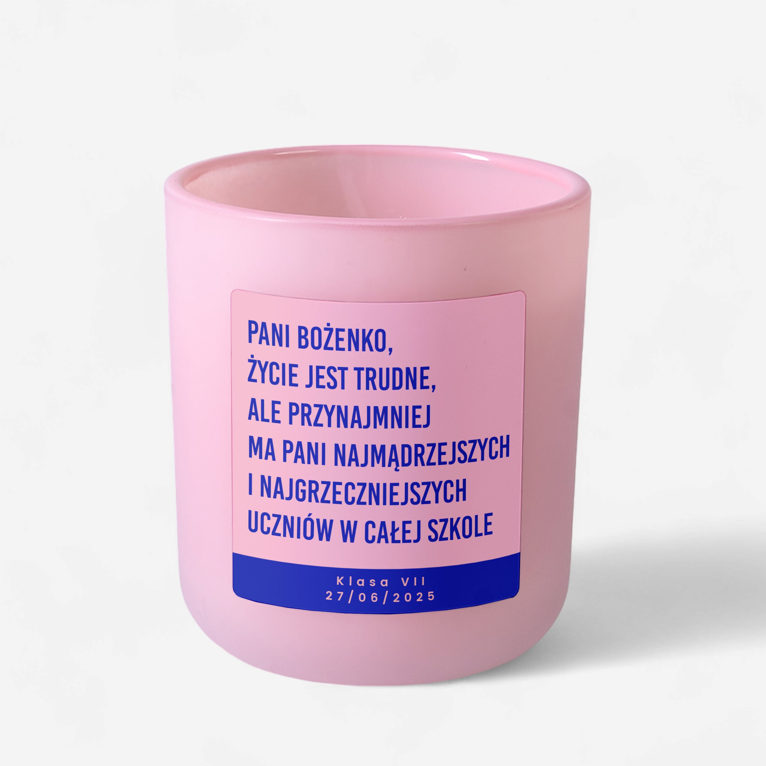 Personalizowana świeca - śmieszny prezent dla nauczyciela
