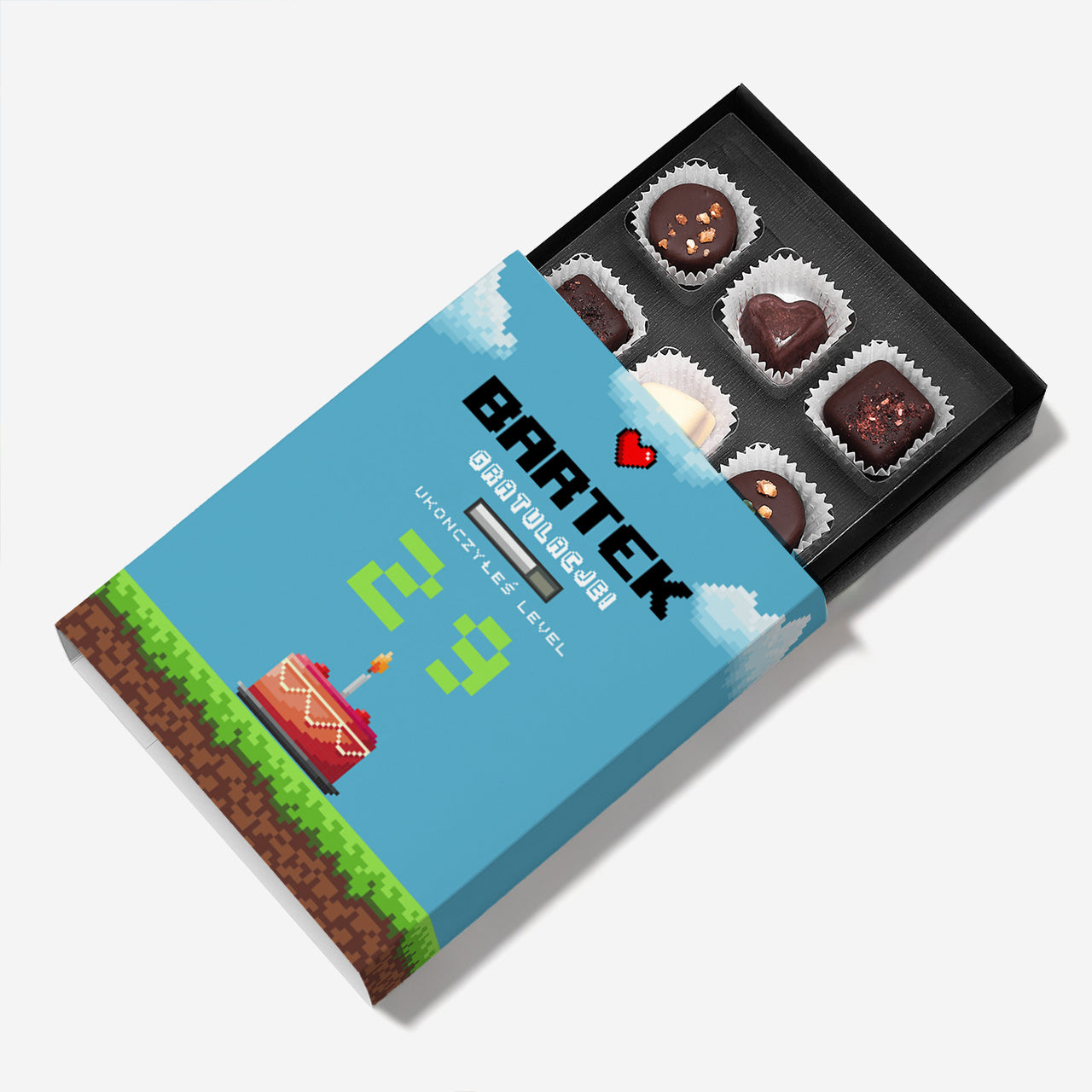 Personalizowane pralinki - prezent dla gracza personalizowane czekoladki prezent dla gamera