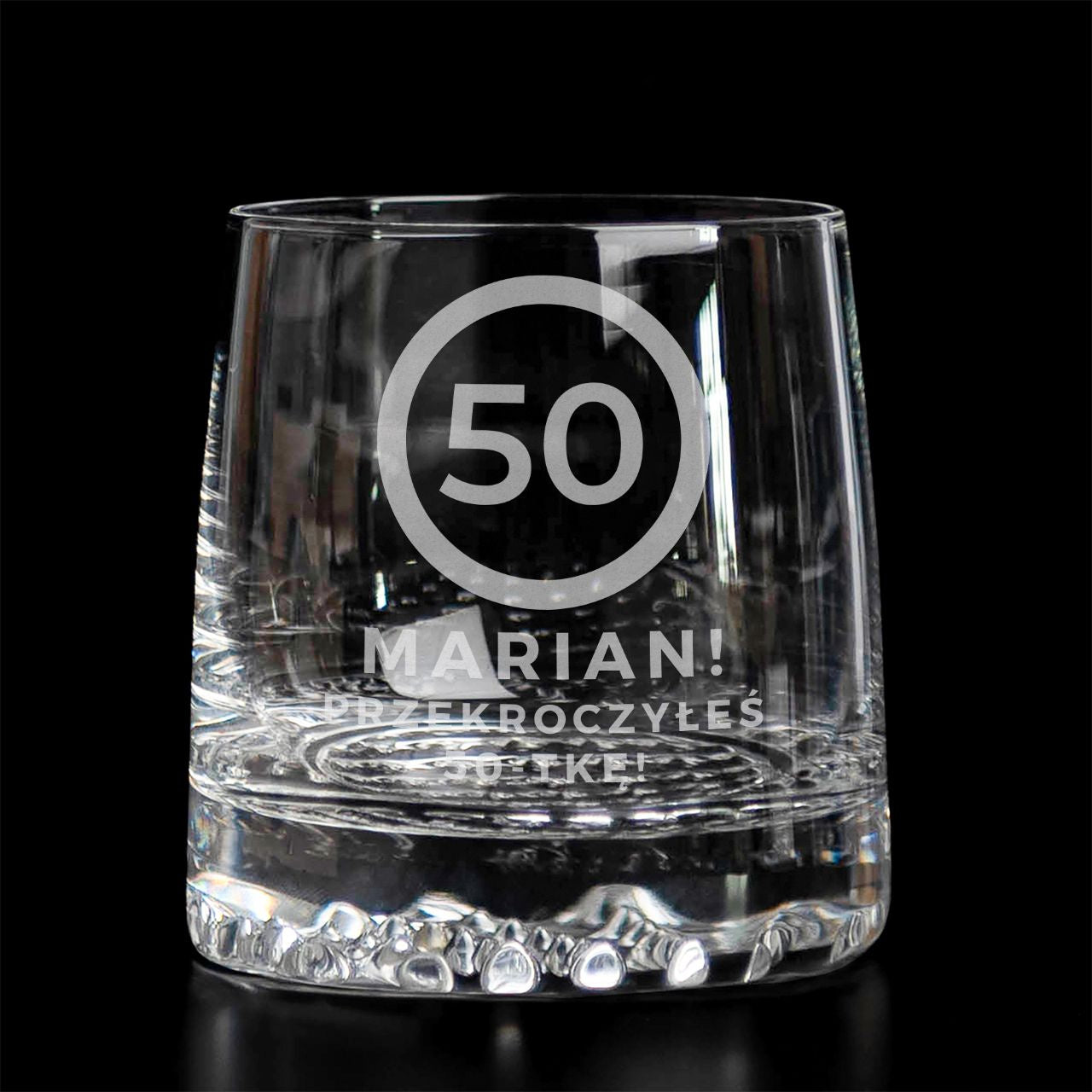 Szklanka do whisky z grawerem - prezent na 50 urodziny