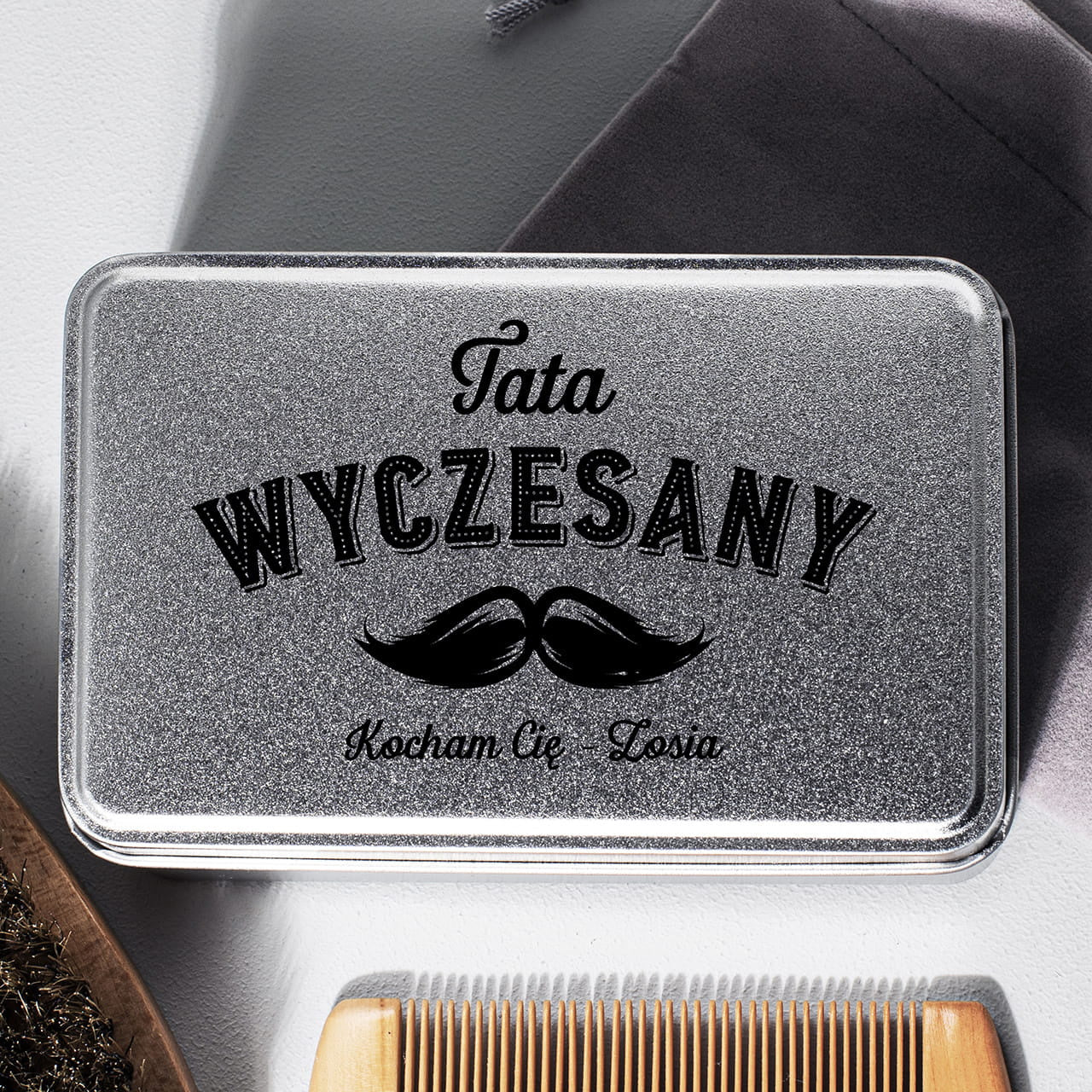 Zestaw do pielęgnacji brody - Wyczesany - prezent dla faceta