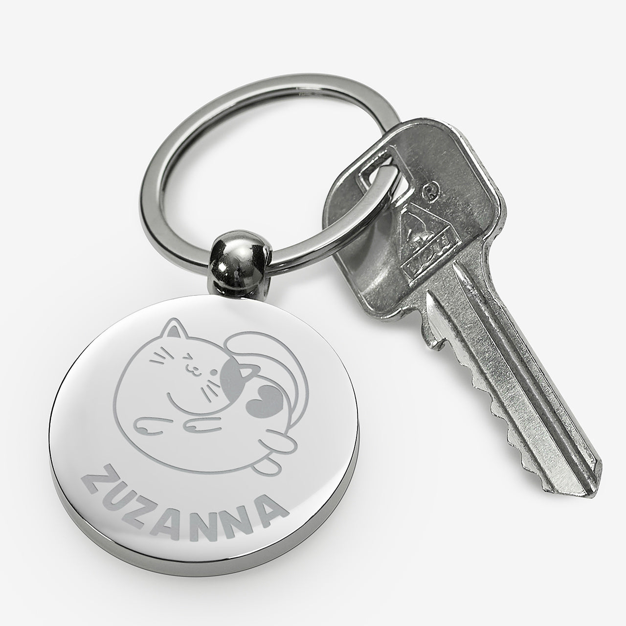 Brelok z kotkiem - upominek dla dziecka prezent dla dziecka personalizowany brelok do kluczy brelok z grawerem