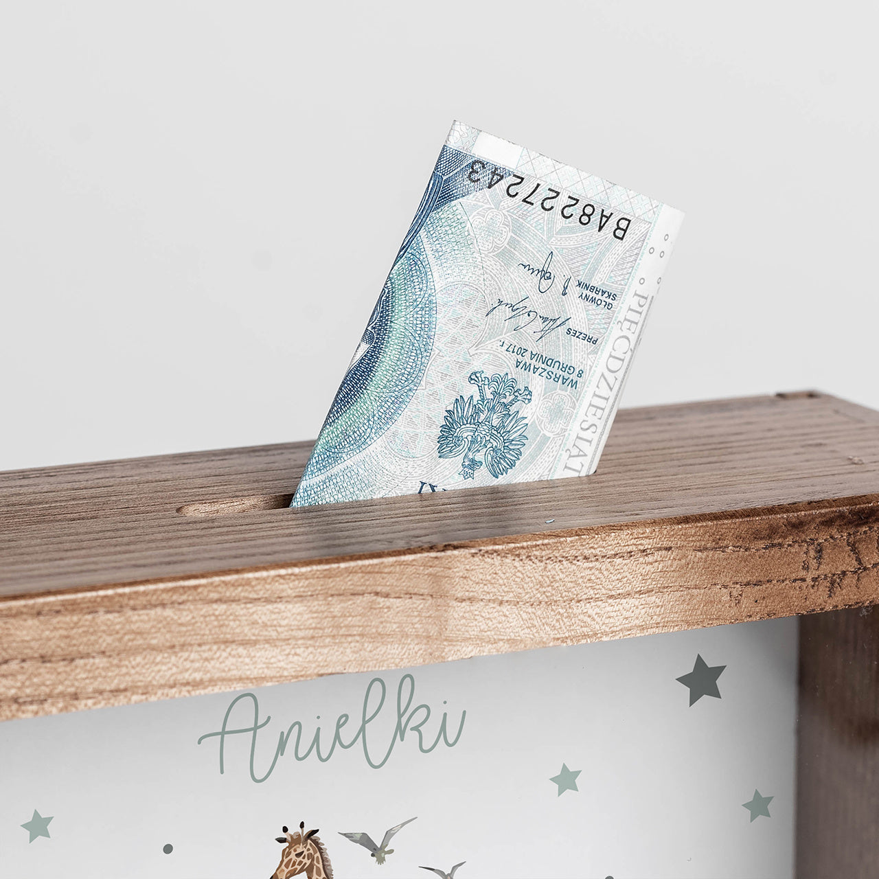 Personalizowana skarbonka - Pamiątka Chrztu Świętego skarbonka na chrzest prezent z okazji Chrztu Świętego