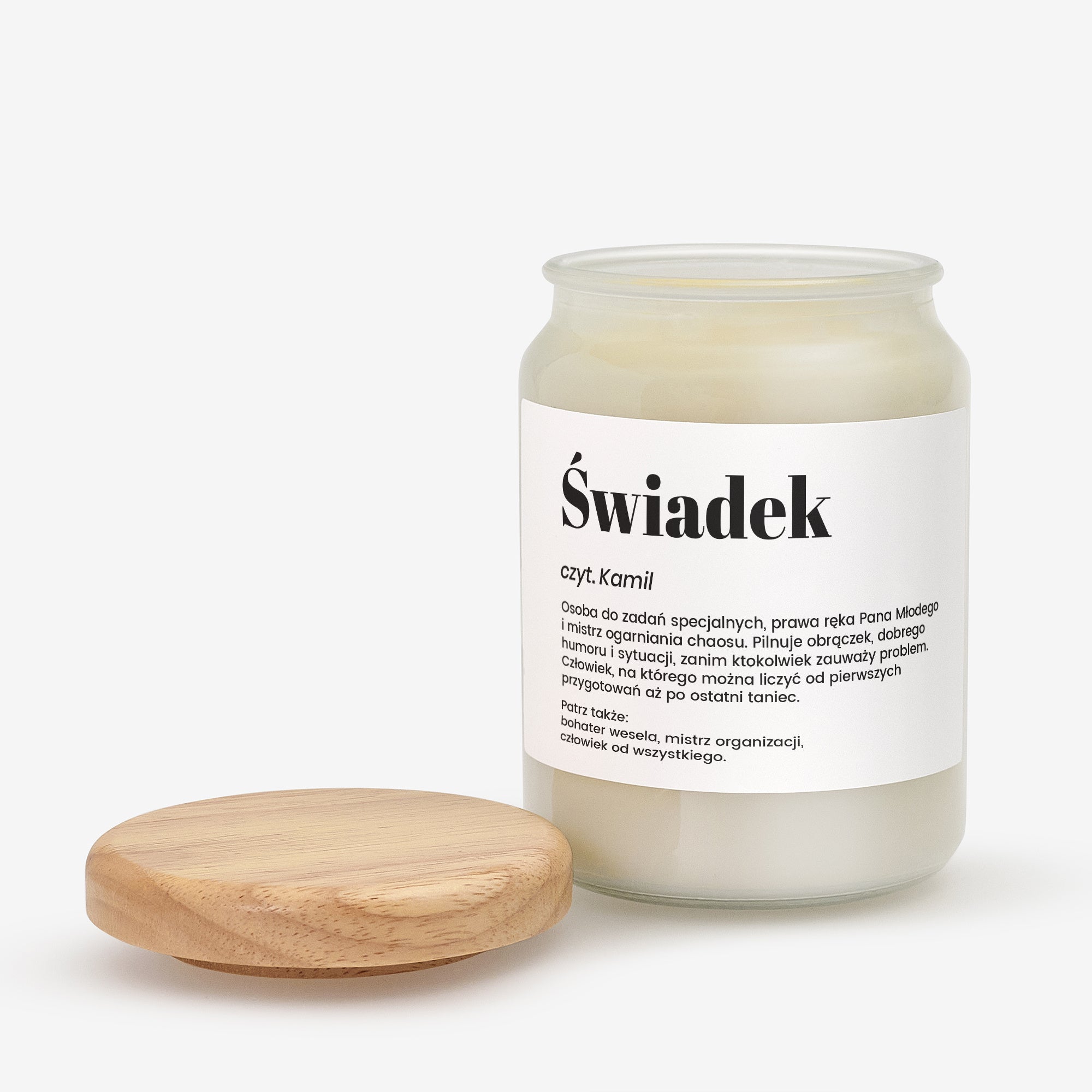 Świeca dla świadka - prezent dla świadka