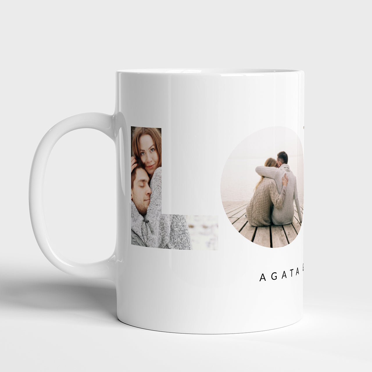 Kubek ze zdjęciami - Love - prezent na walentynki dla niej