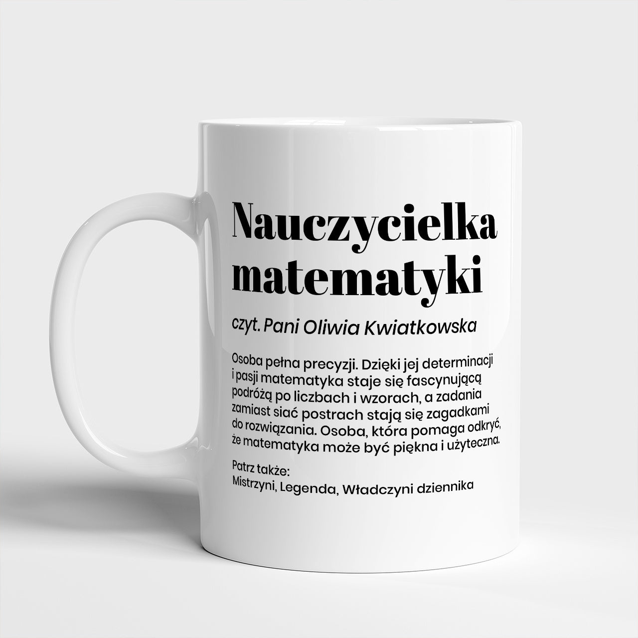 Kubek dla nauczyciela od matematyki