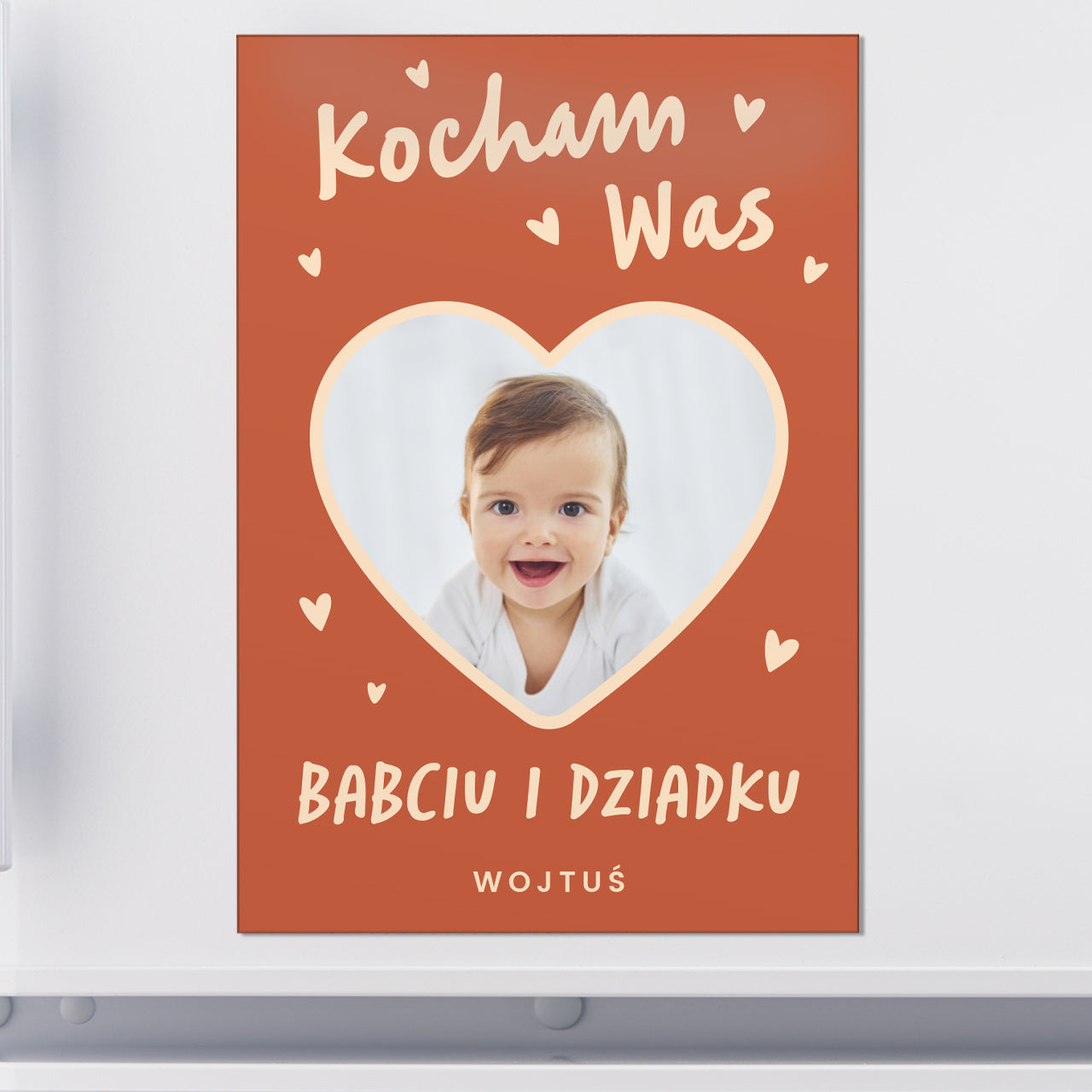 Magnes ze zdjęciem na lodówkę - upominek dla Dziadków