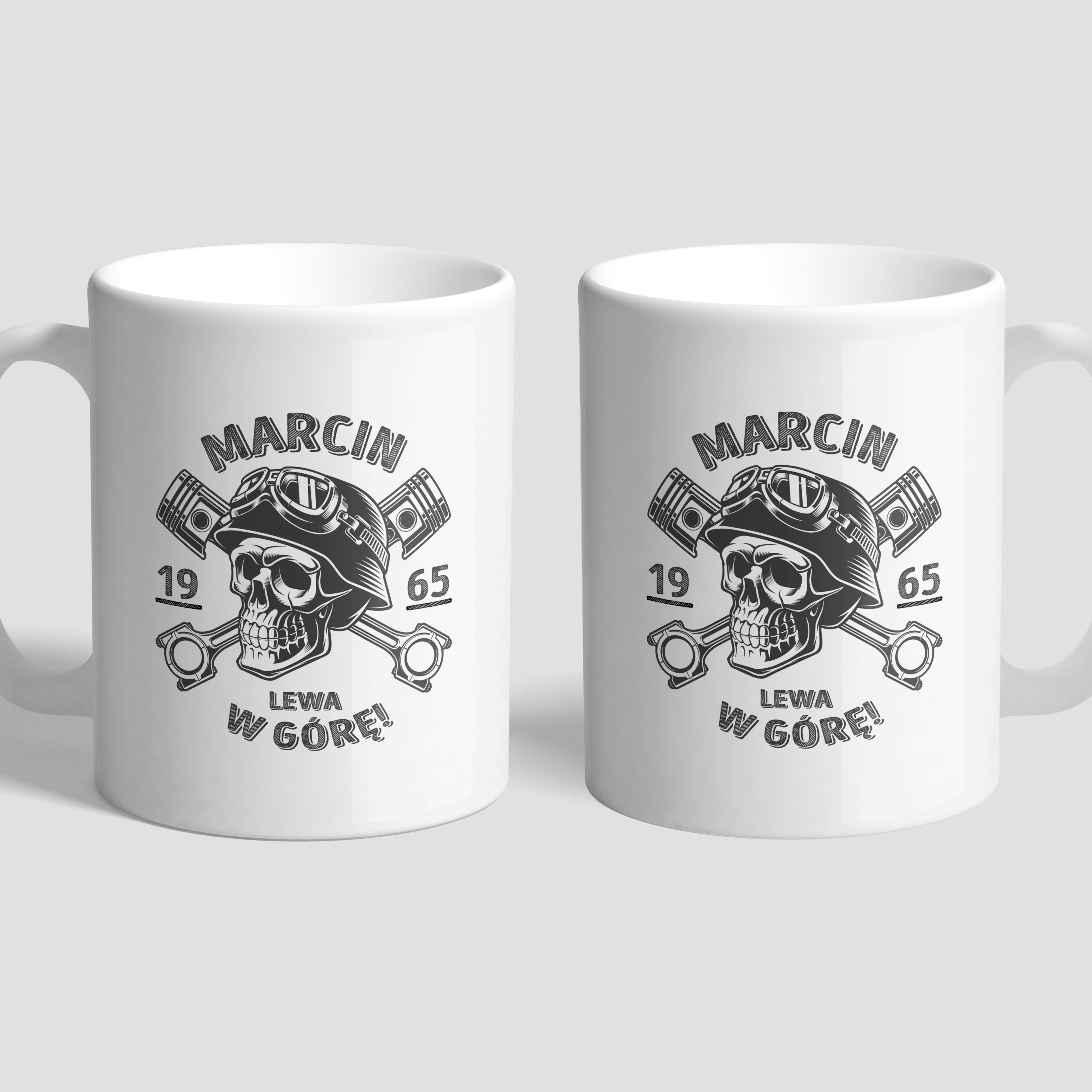 Personalizowany kubek dla motocyklisty - Lewa W Górę prezent dla motocyklisty prezent dla fana motocykli