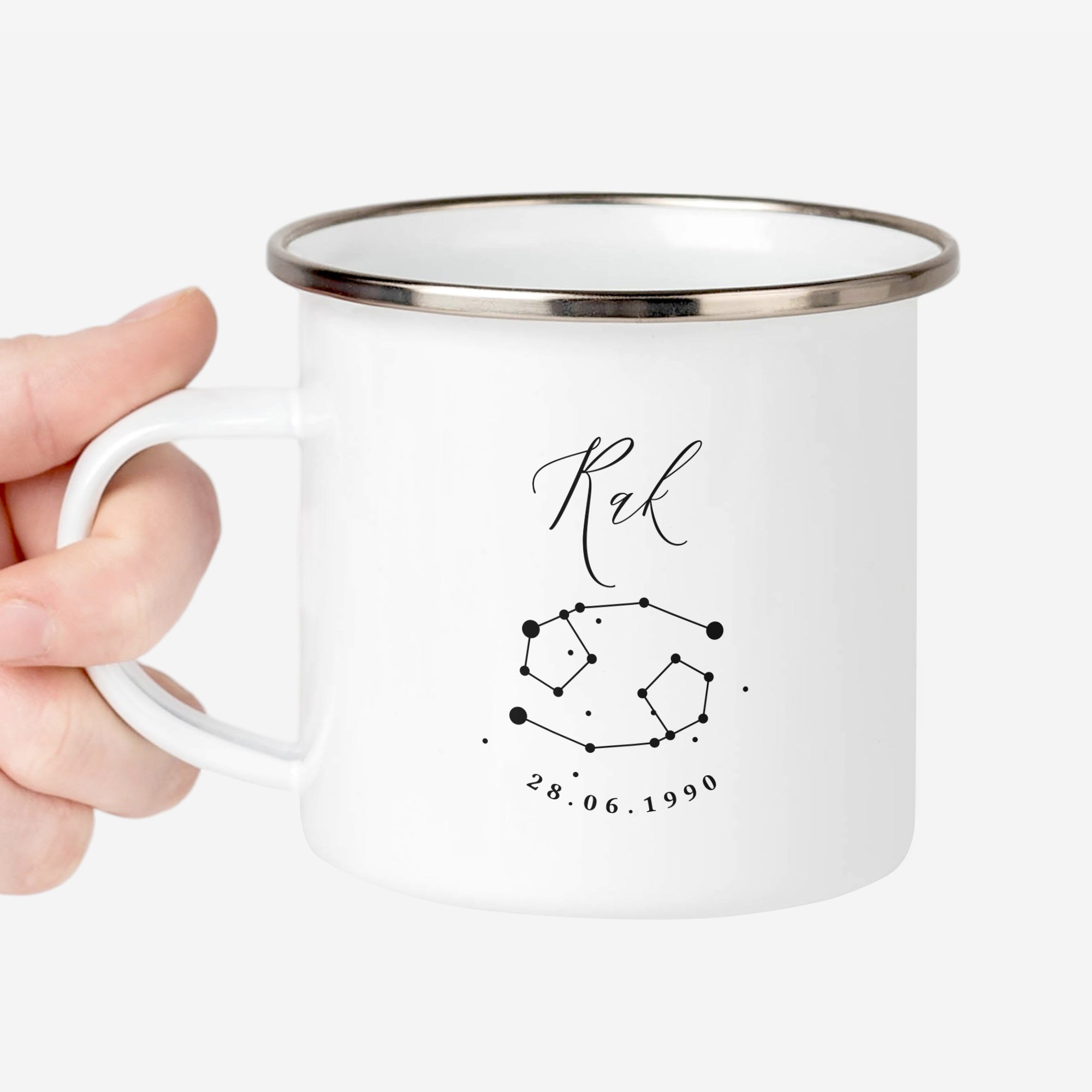 Kubek emaliowany ze znakiem zodiaku - rak