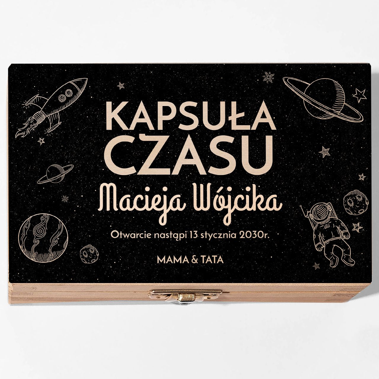 Skrzynka na drobiazgi Kapsuła czasu - prezent dla chłopca kapsuła czasu dla dziecka skrzynka na drobiazgi 