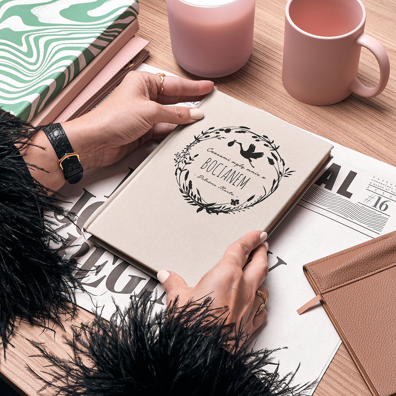 Planner personalizowany - prezent dla położnej - biały