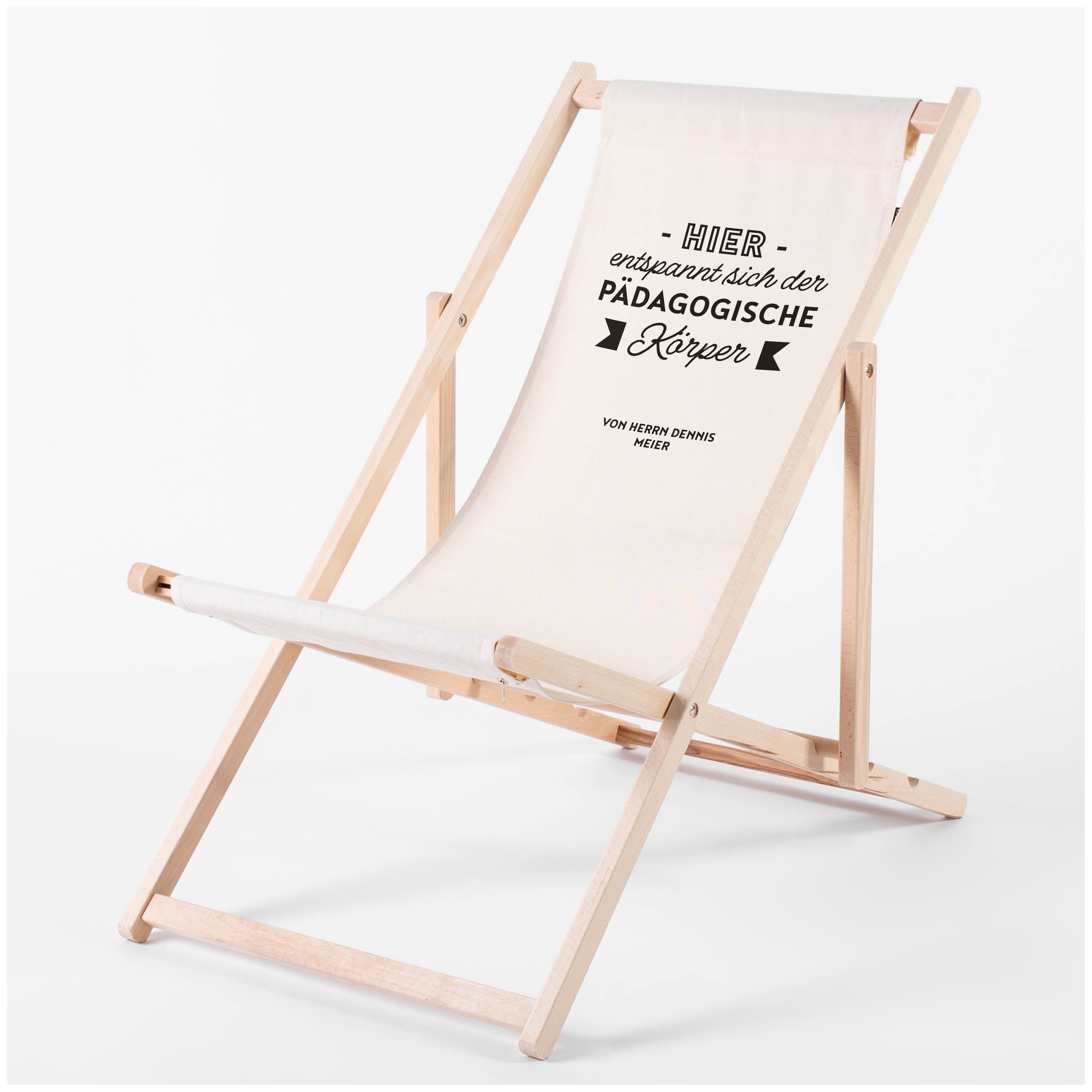 Liegestuhl zum Lehrertag - Lustiges Geschenk für Lehrer