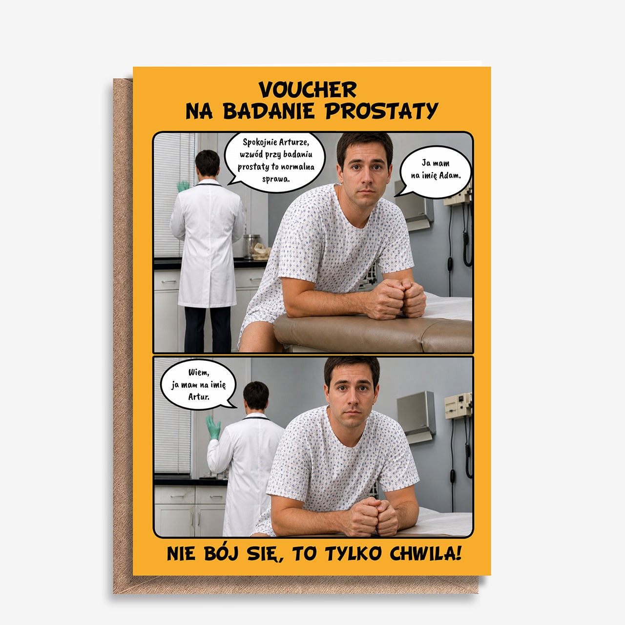 Personalizowana Kartka Urodzinowa ze Zdjęciem Bon na Badanie Prostaty