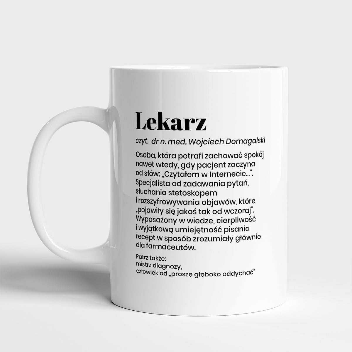 Personalizowany kubek z definicją - prezent dla lekarza