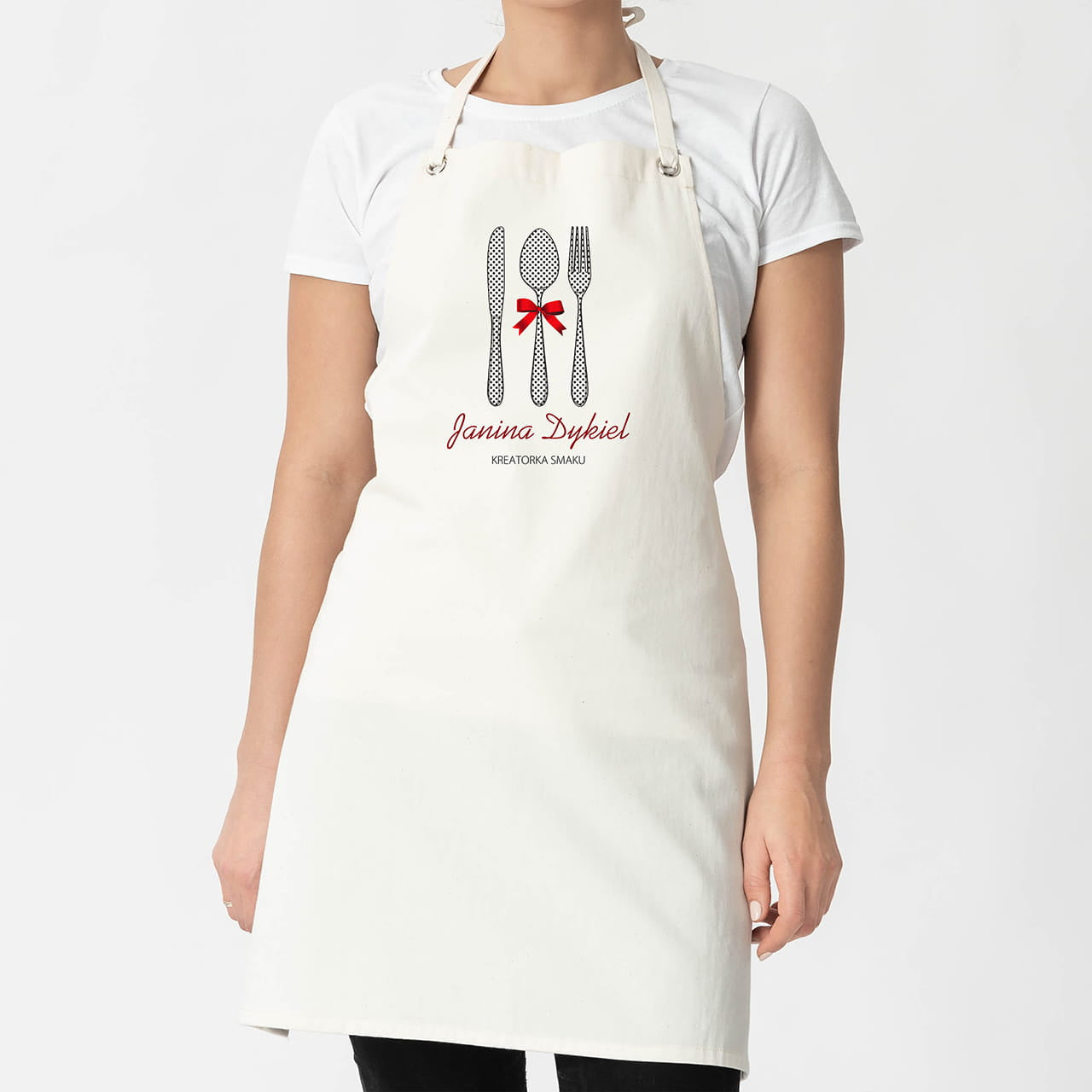 Fartuch z nadrukiem na prezent dla mamy prezent na dzień mamy fartuch personalizowany