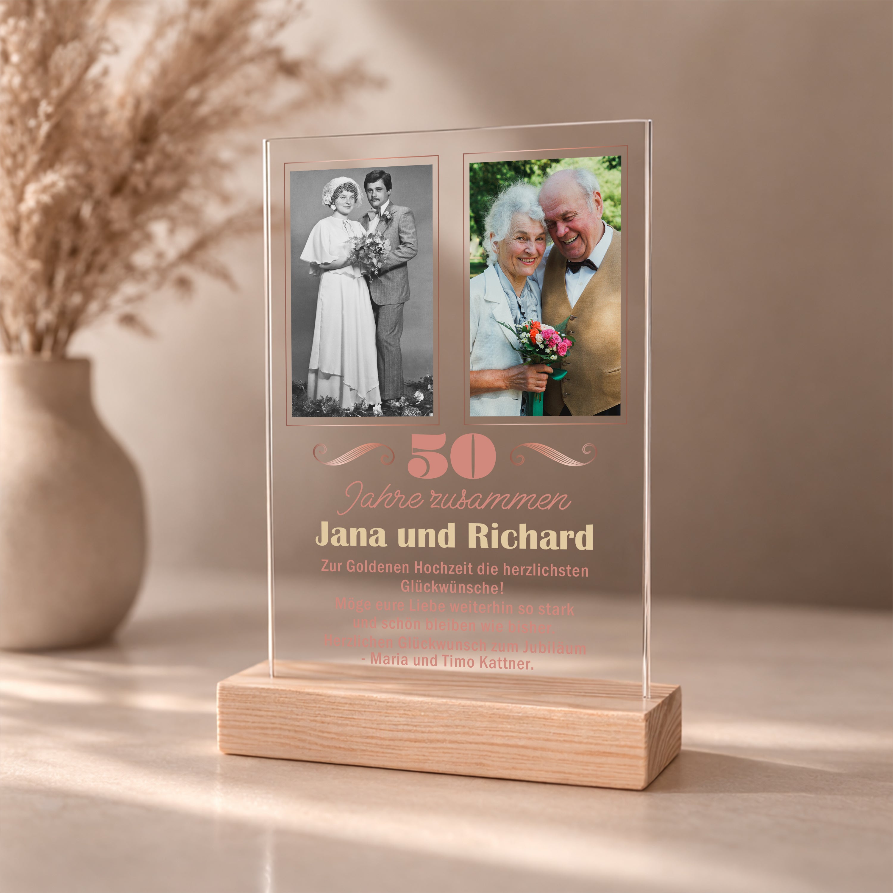 Statuette mit Foto – ANDENKEN ZUM 50. HOCHZEITSJUBILÄUM