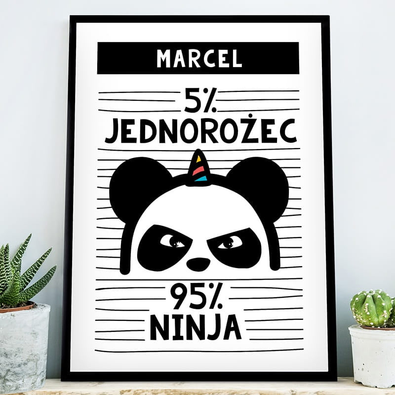 Personalizowany plakat na Dzień Dziecka - Ninja