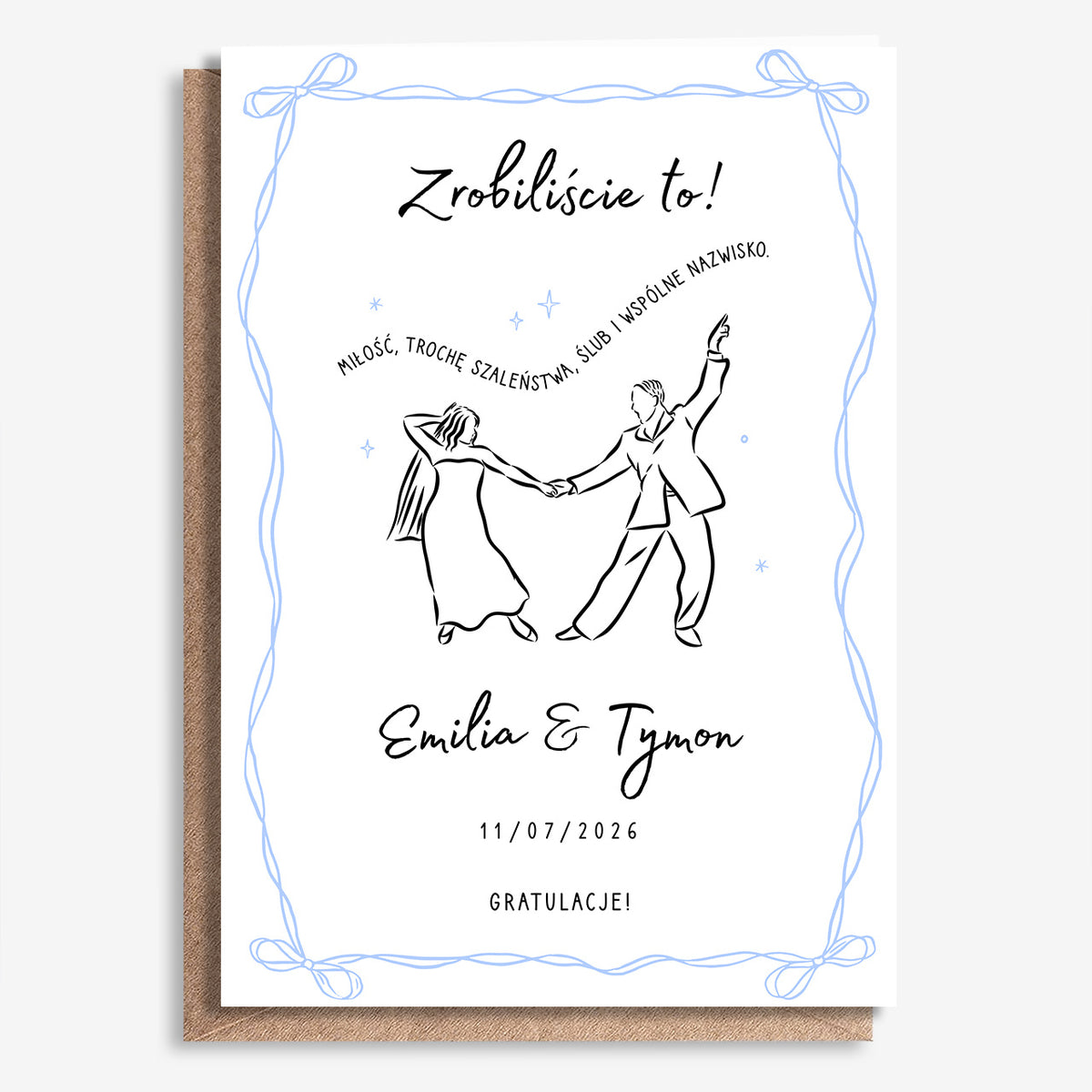 Kartka na ślub dla pary - zrobiliście to!