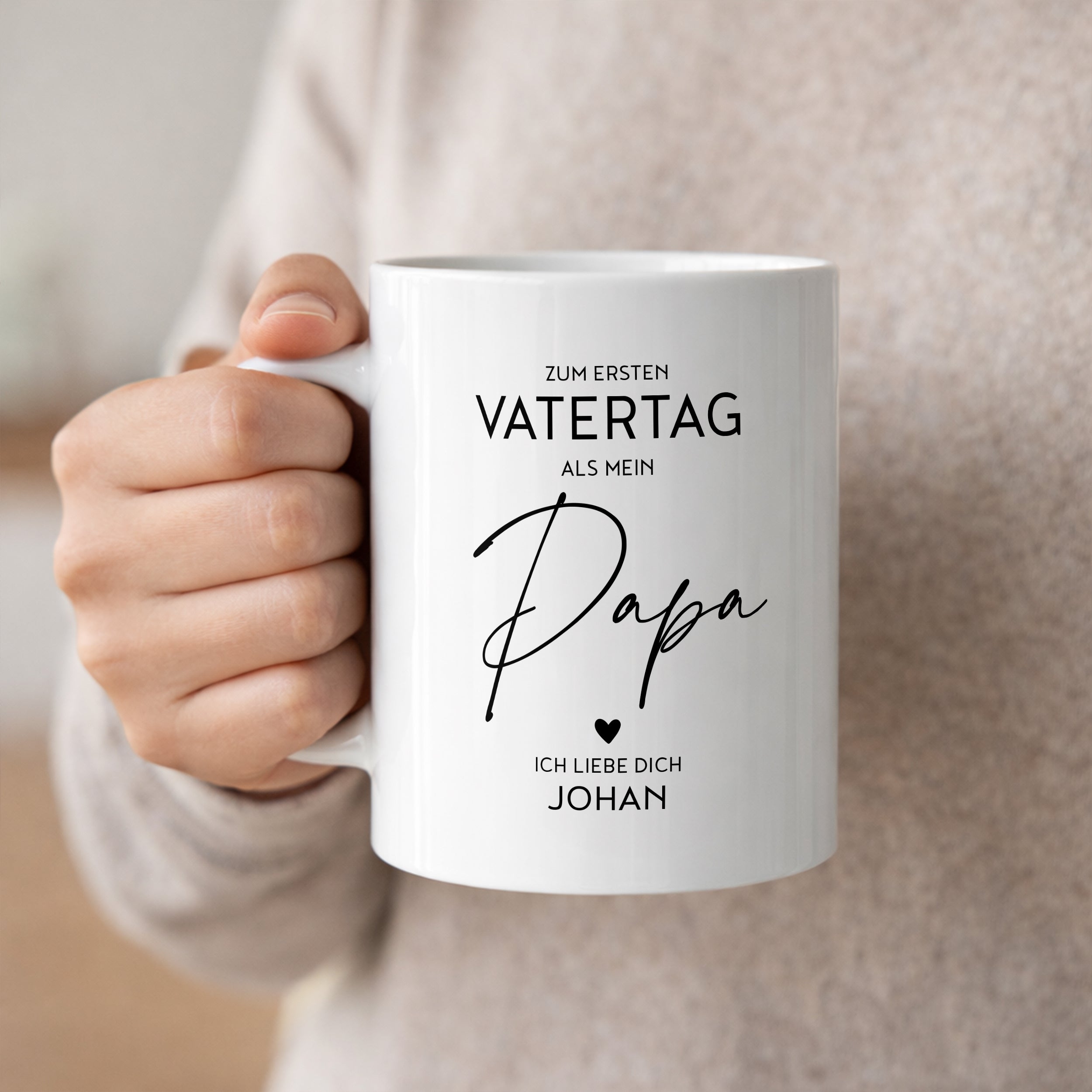 Personalisierter Becher zum ersten Vatertag