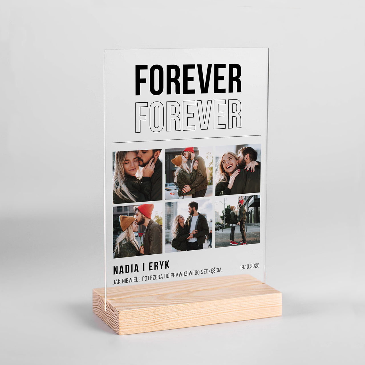 Personalizowana statuetka z okazji rocznicy związku prezent na rocznicę związku statuetka ze zdjęciem 