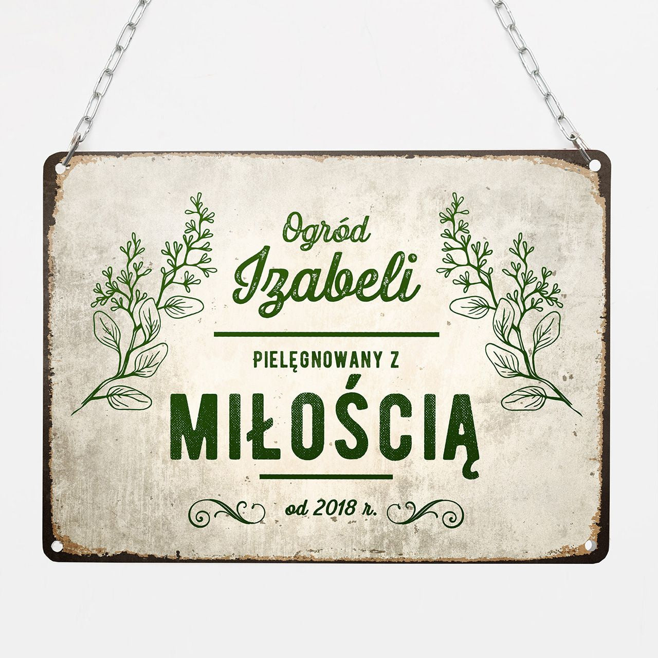 Personalizowana tabliczka do ogrodu