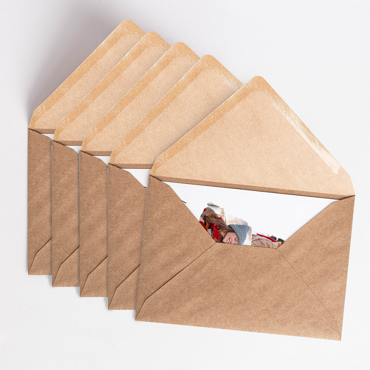 Świąteczne kartki z własnymi zdjęciami - Choinka - zestaw 5 szt.