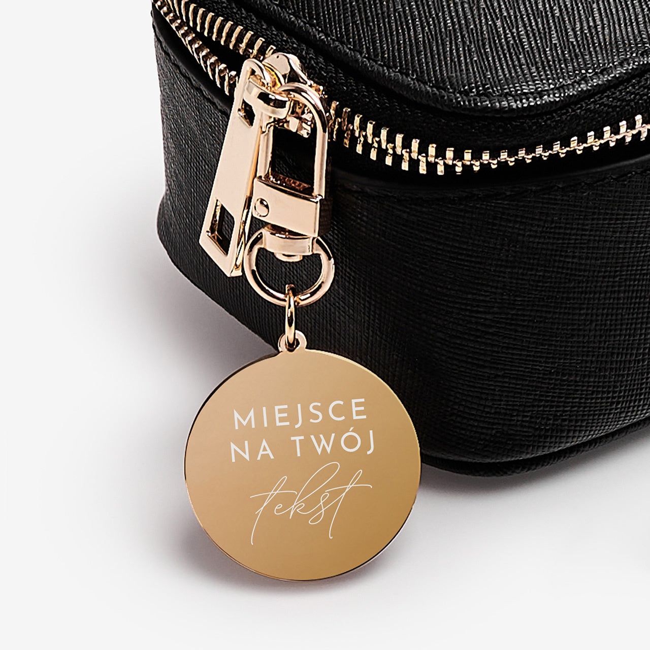 Skórzane etui na biżuterię - Twój Tekst prezent dla kobiety personalizowana szkatułka