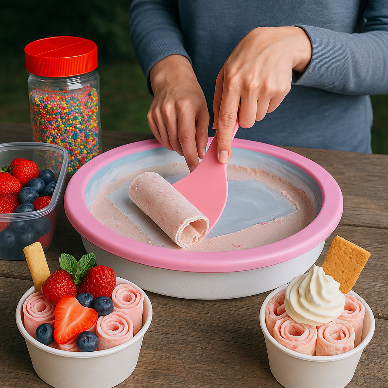 Maszyna do tajskich lodów prezent dla miłośnika słodyczy maszyna do robienia lodów tajskich