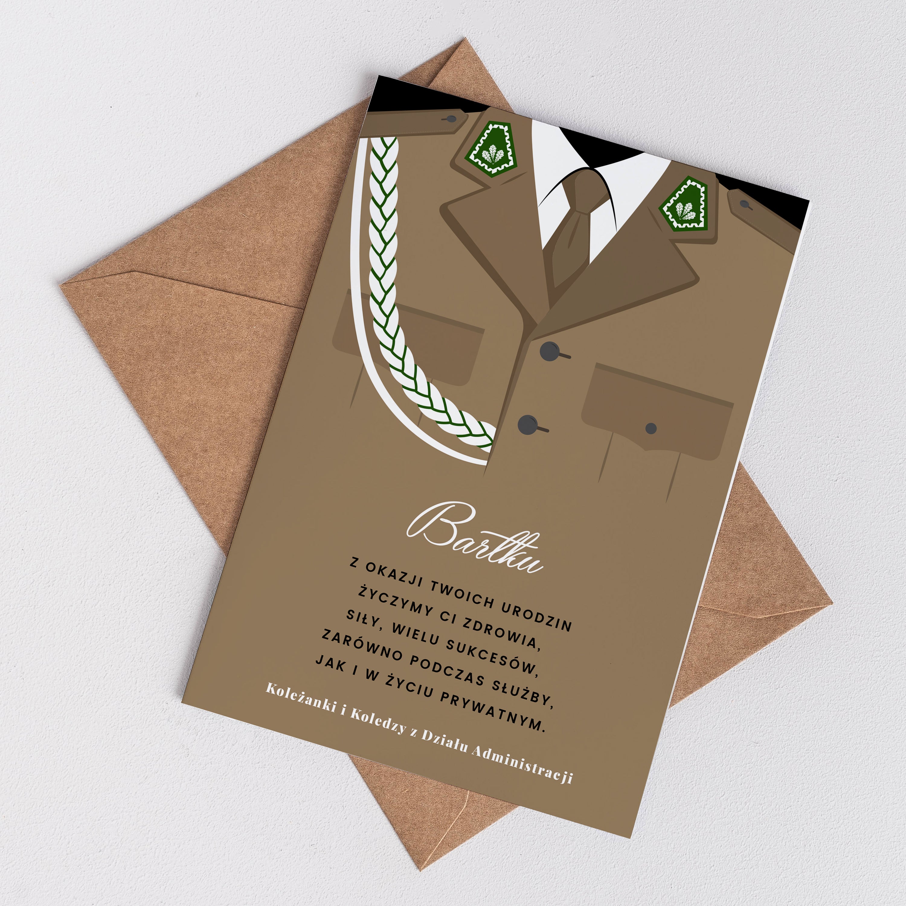 Personalizowana kartka dla leśnika prezent dla leśnika kartka personalizowana