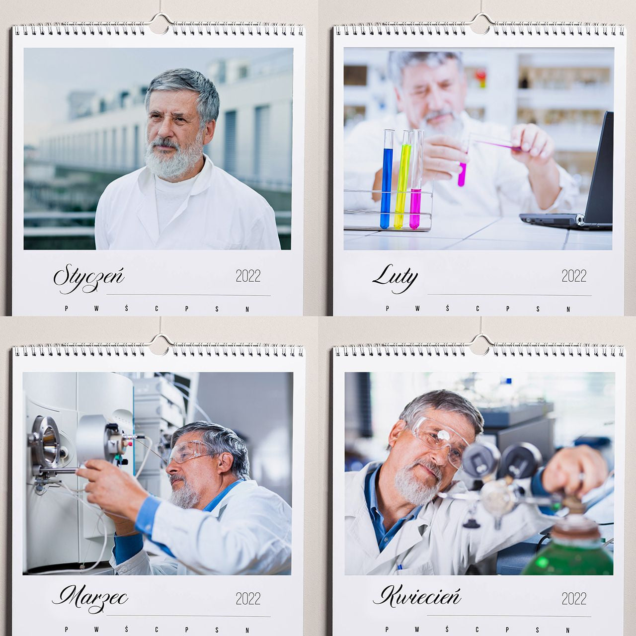 Kalendarz personalizowany dla emeryta ze zdjęciami