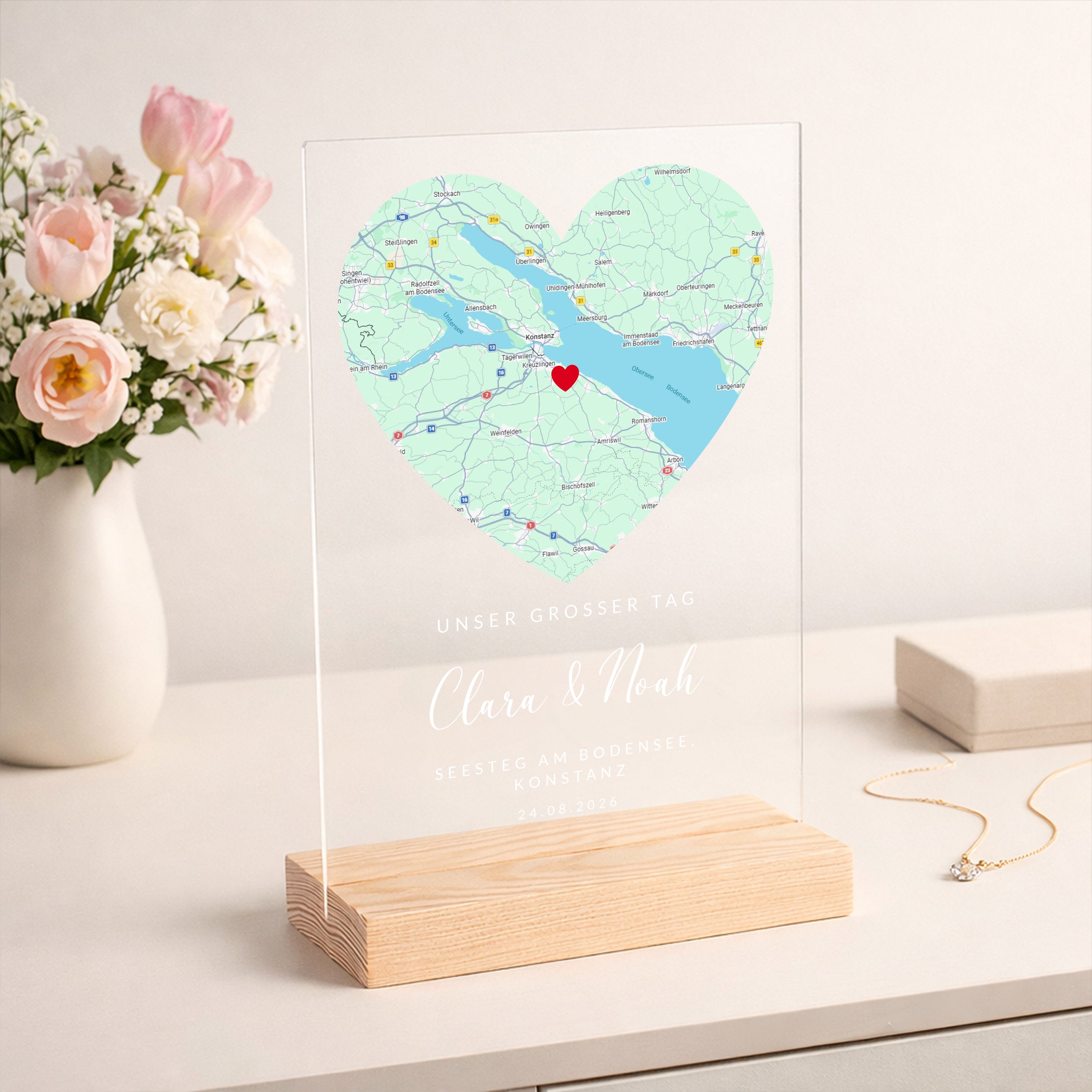 Statuette zum Hochzeitstag UNSER GROSSER TAG