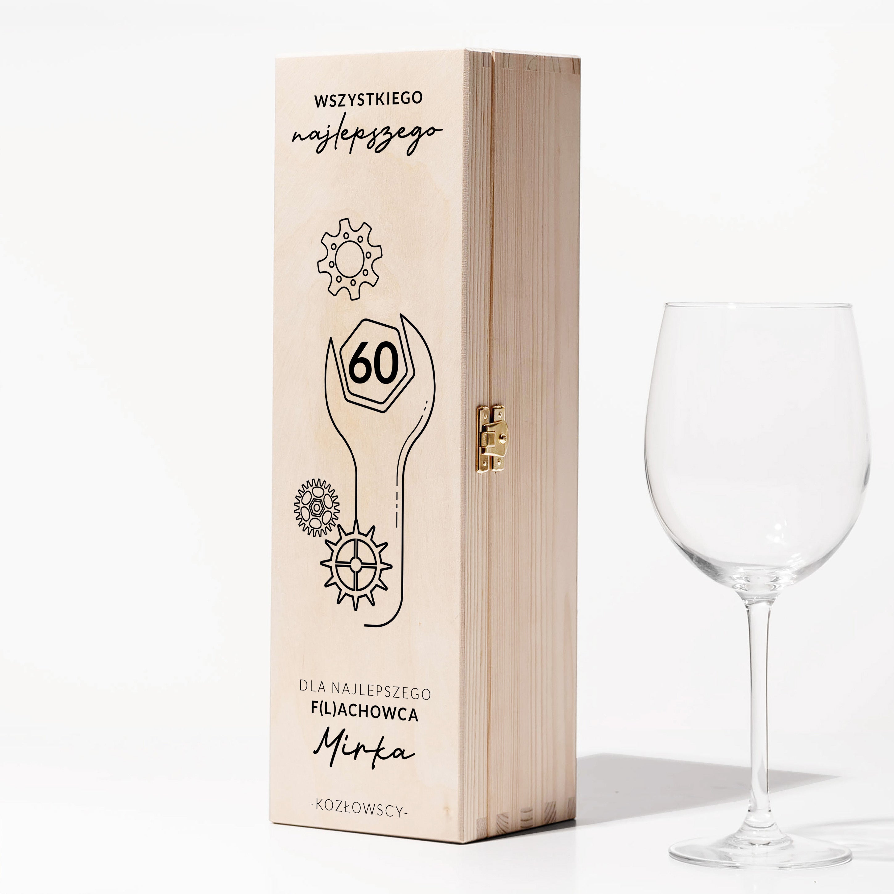 Skrzynka na alkohol dla mechanika na urodziny