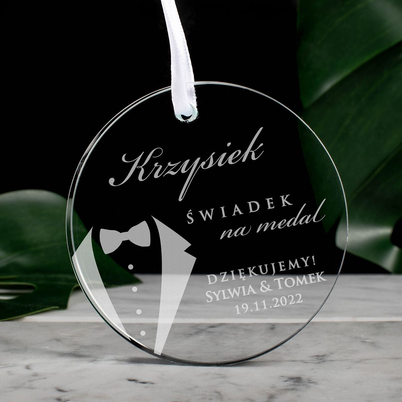 Medal dla świadka - podziękowanie ślubne