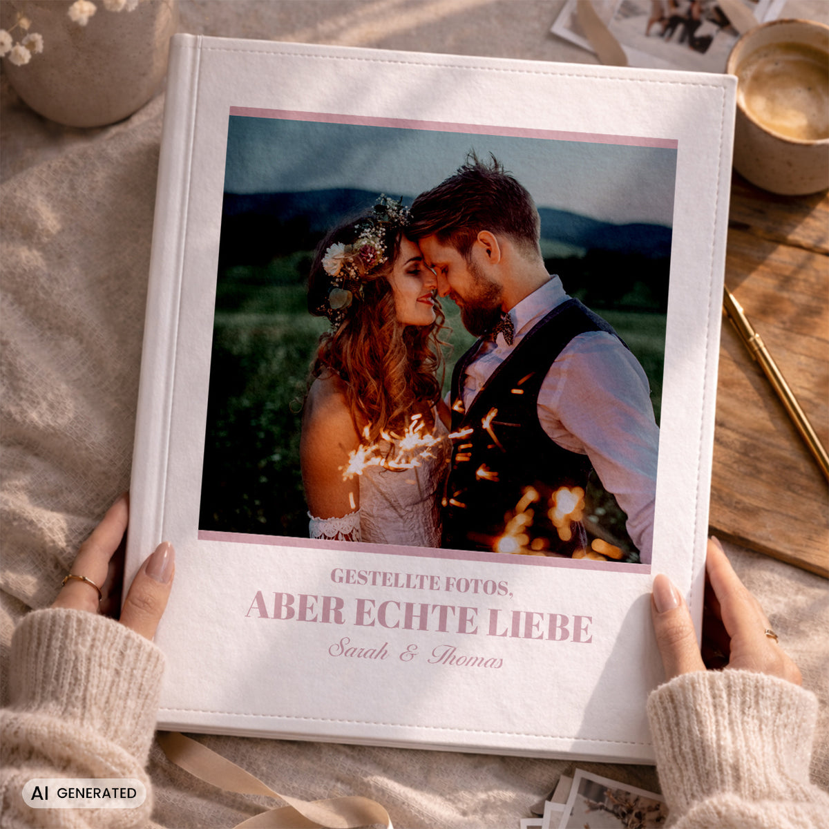 Fotoalbum zum Einkleben - Echte Liebe Geschenk für ein Paar